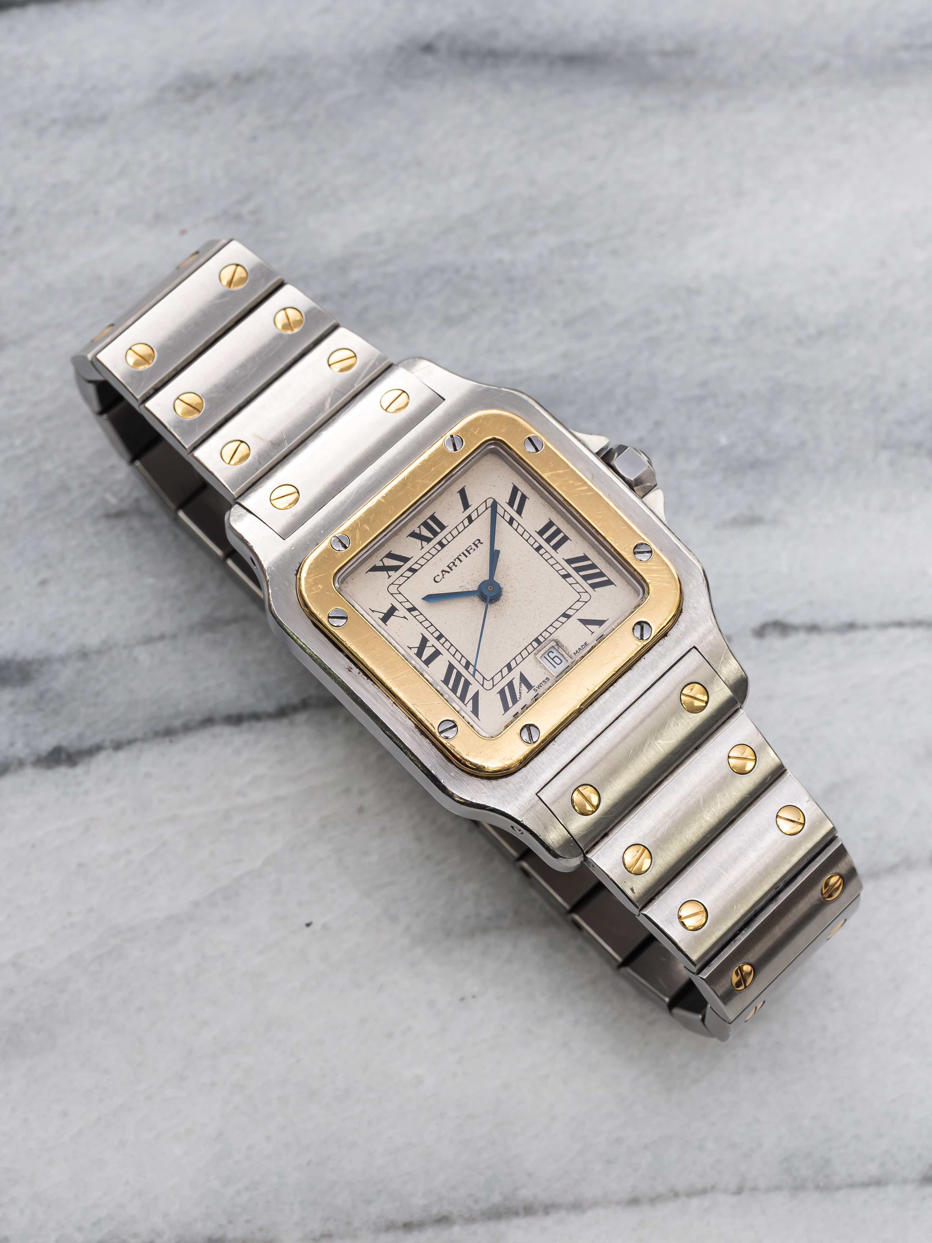 Cartier Santos 1566 – Cream Roman Dial