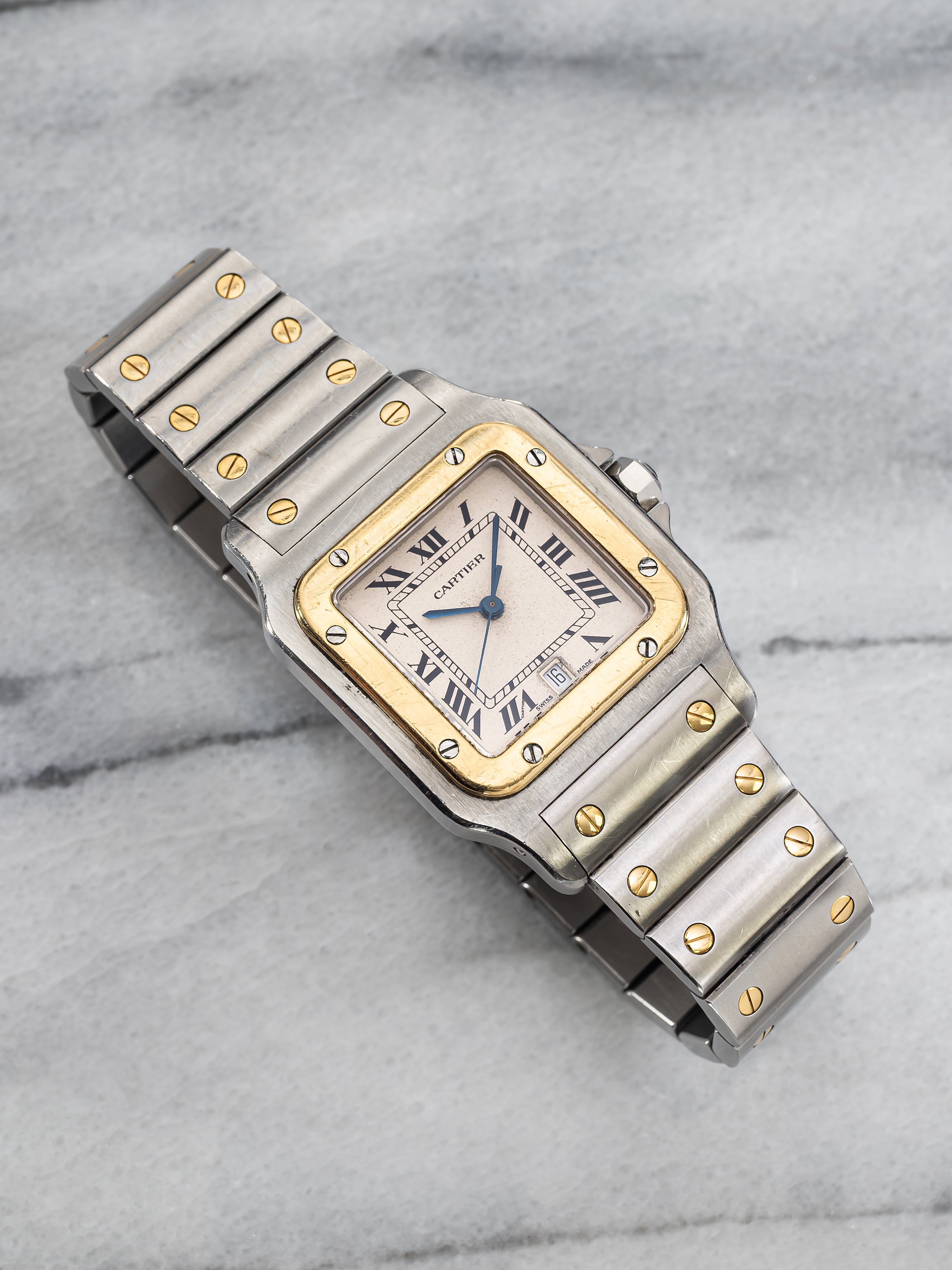 Cartier Santos 1566 – Cream Roman Dial