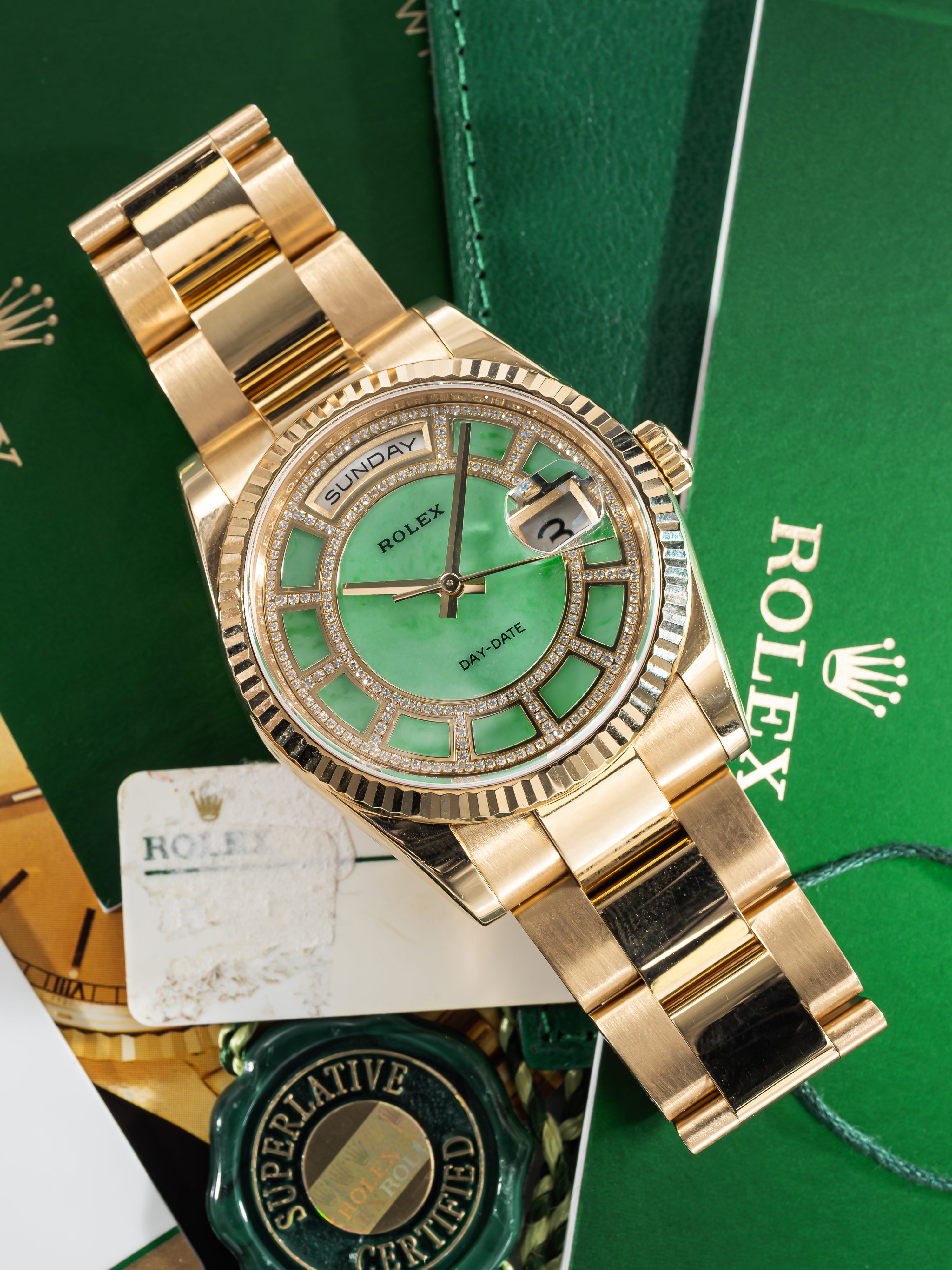 Rolex Day Date 118238 – Jade Dial