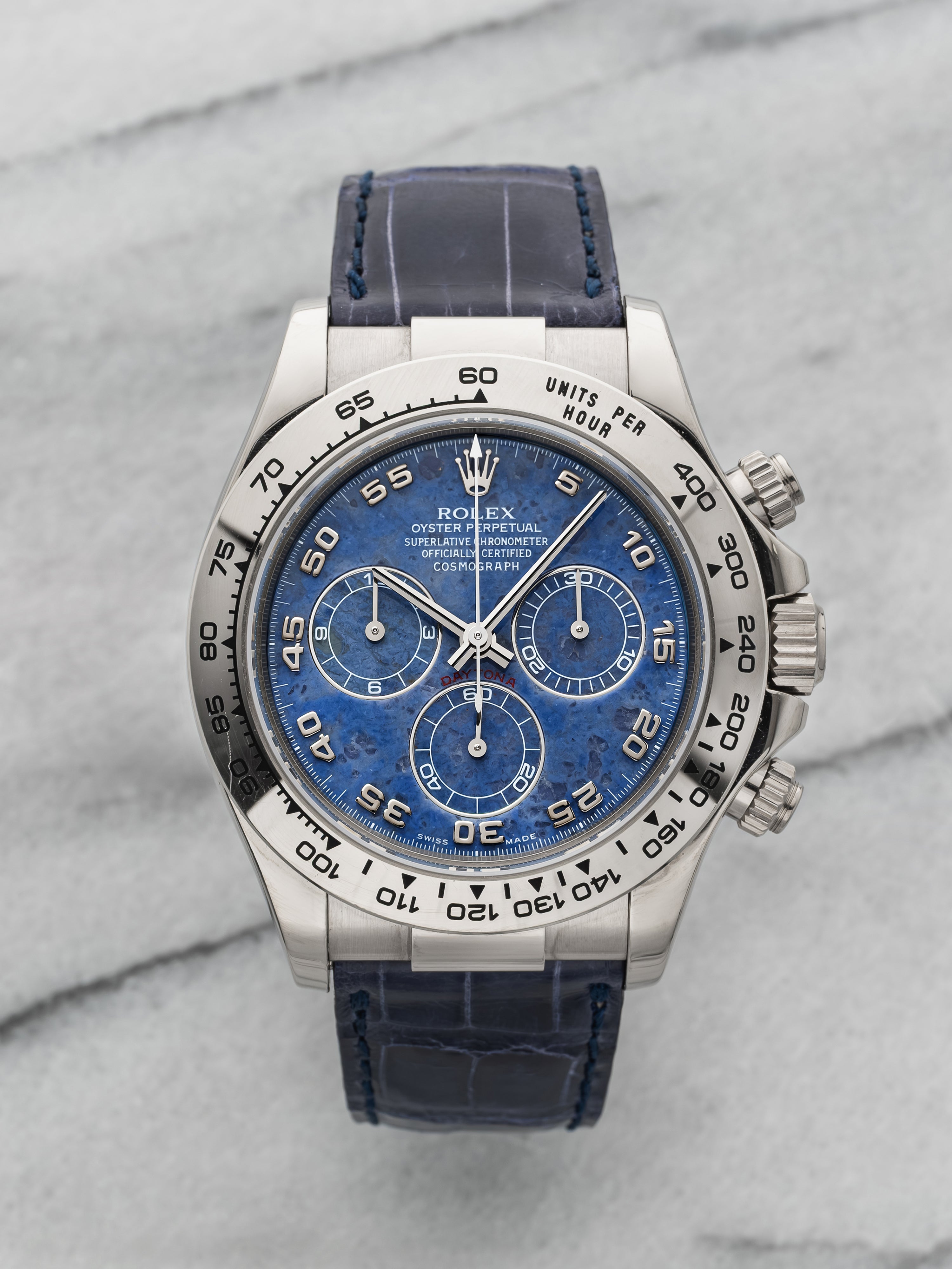 2010 Rolex Daytona 116519 - White Gold Sodalite Dial