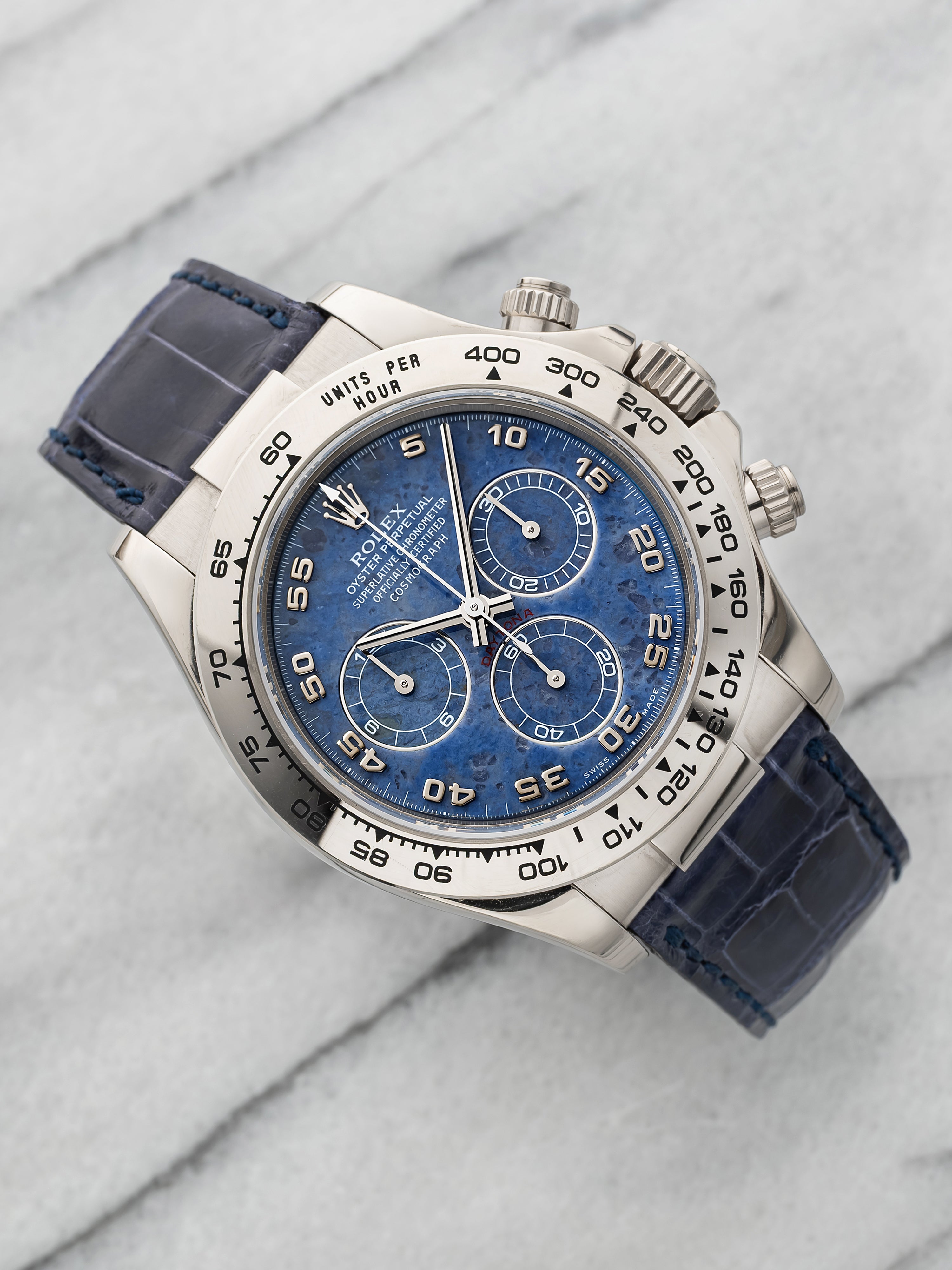 2010 Rolex Daytona 116519 - White Gold Sodalite Dial