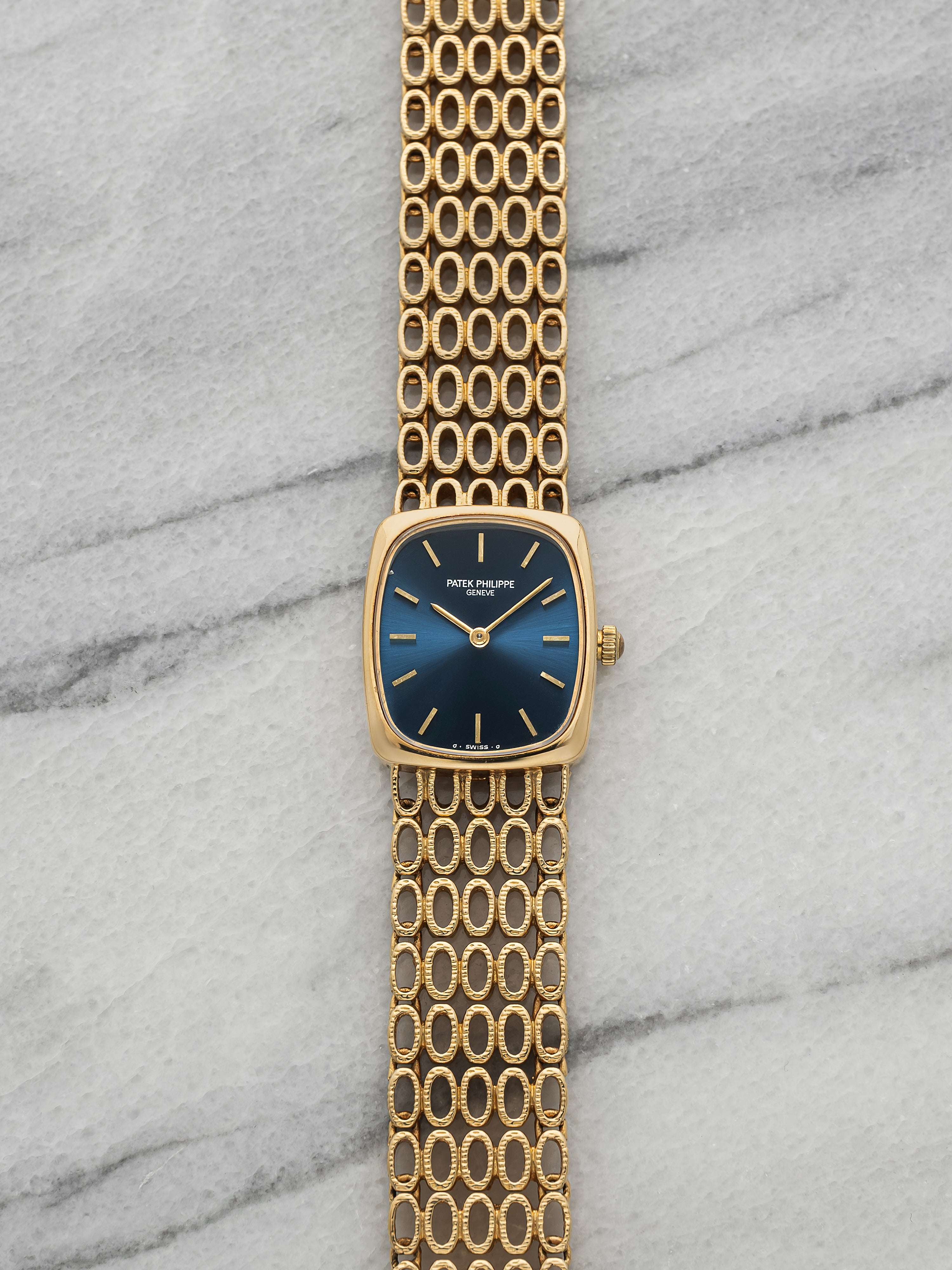 Patek Philippe 4186/1J - 18K Yellow Gold Blue Sunburst Dial