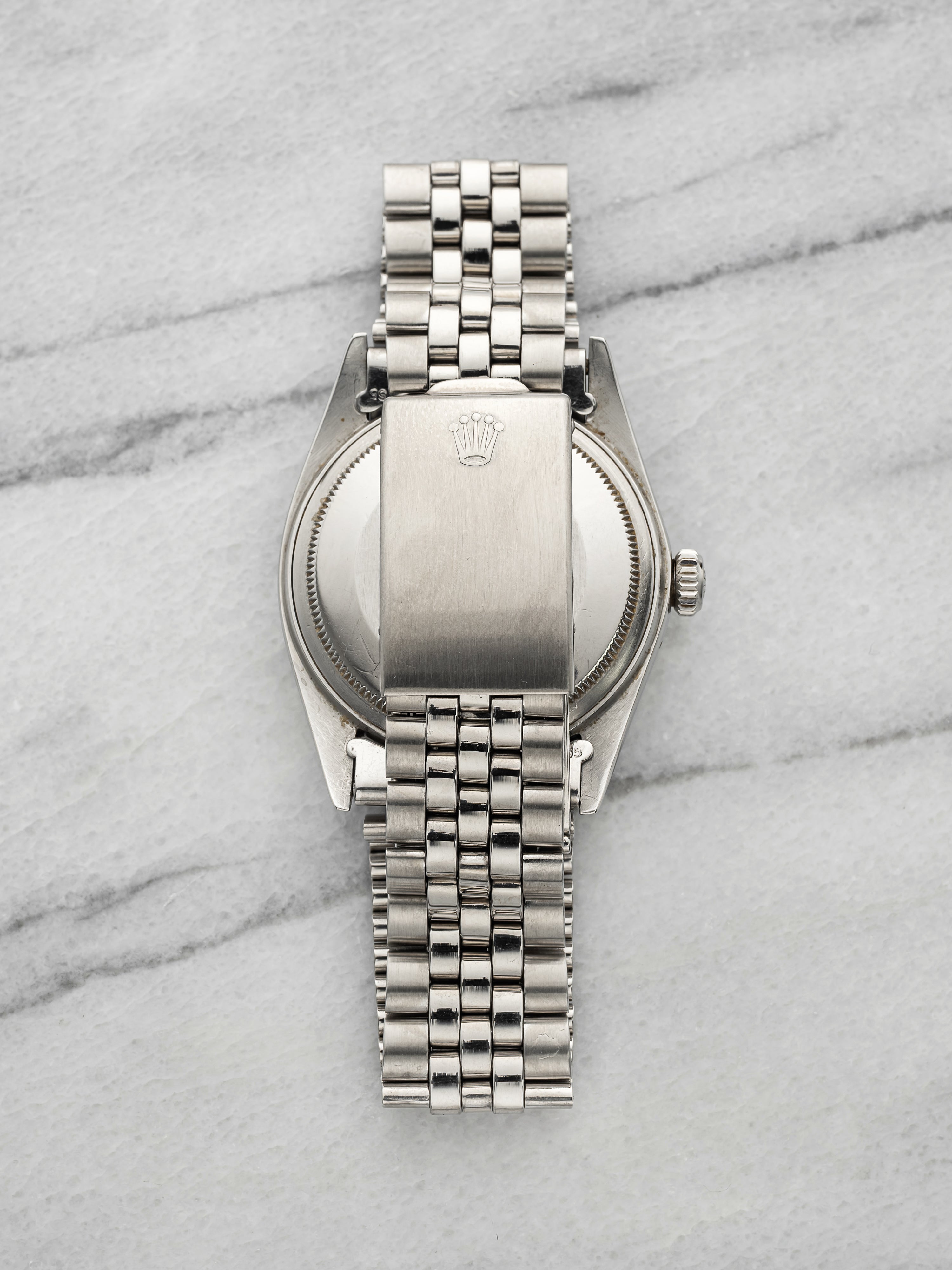 Vintage 1970 Rolex Datejust 1601 Stainless Steel Matte Black Dial Auto 36mm