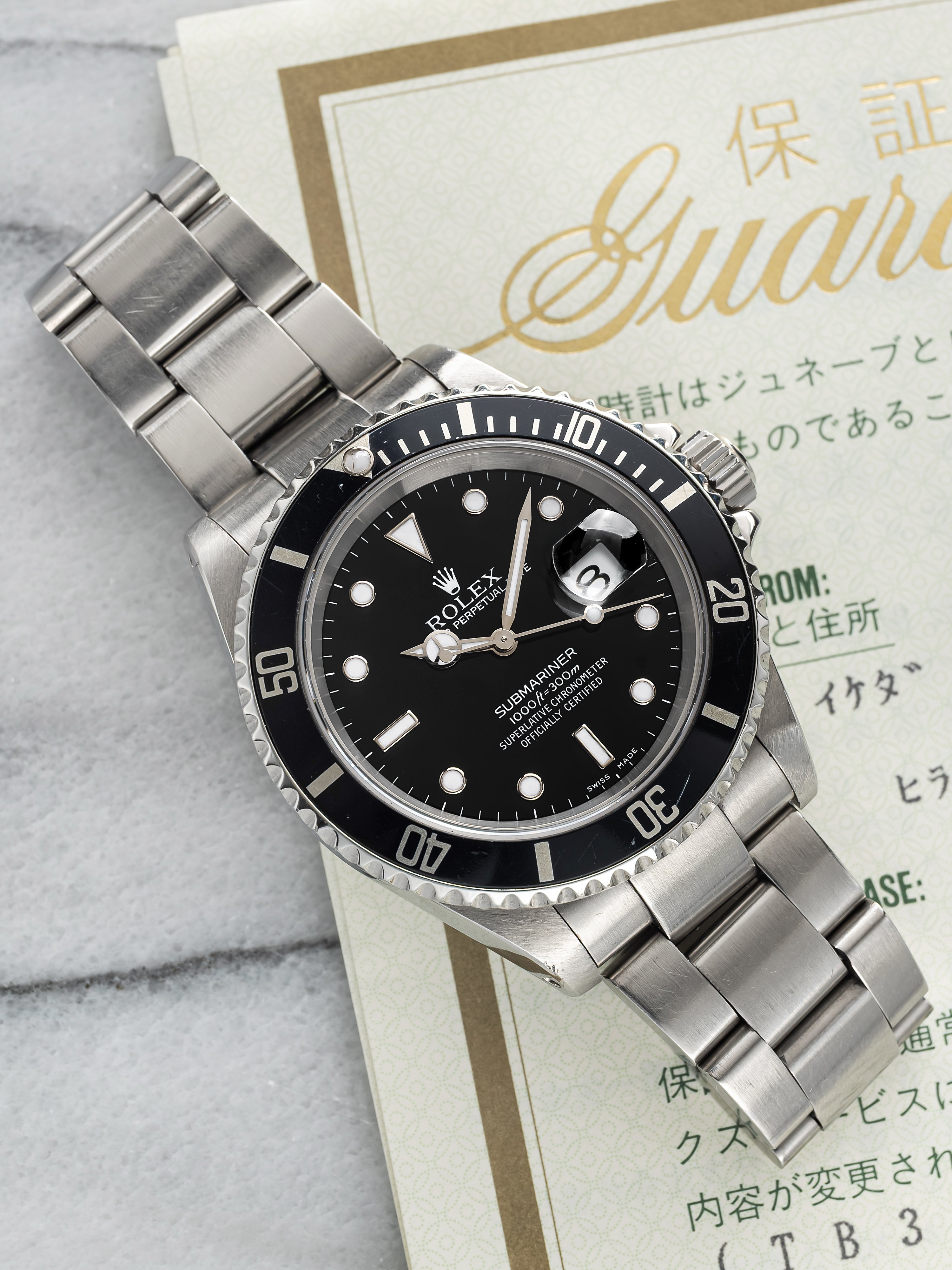 2000 Rolex Submariner 16610 - Black Dial