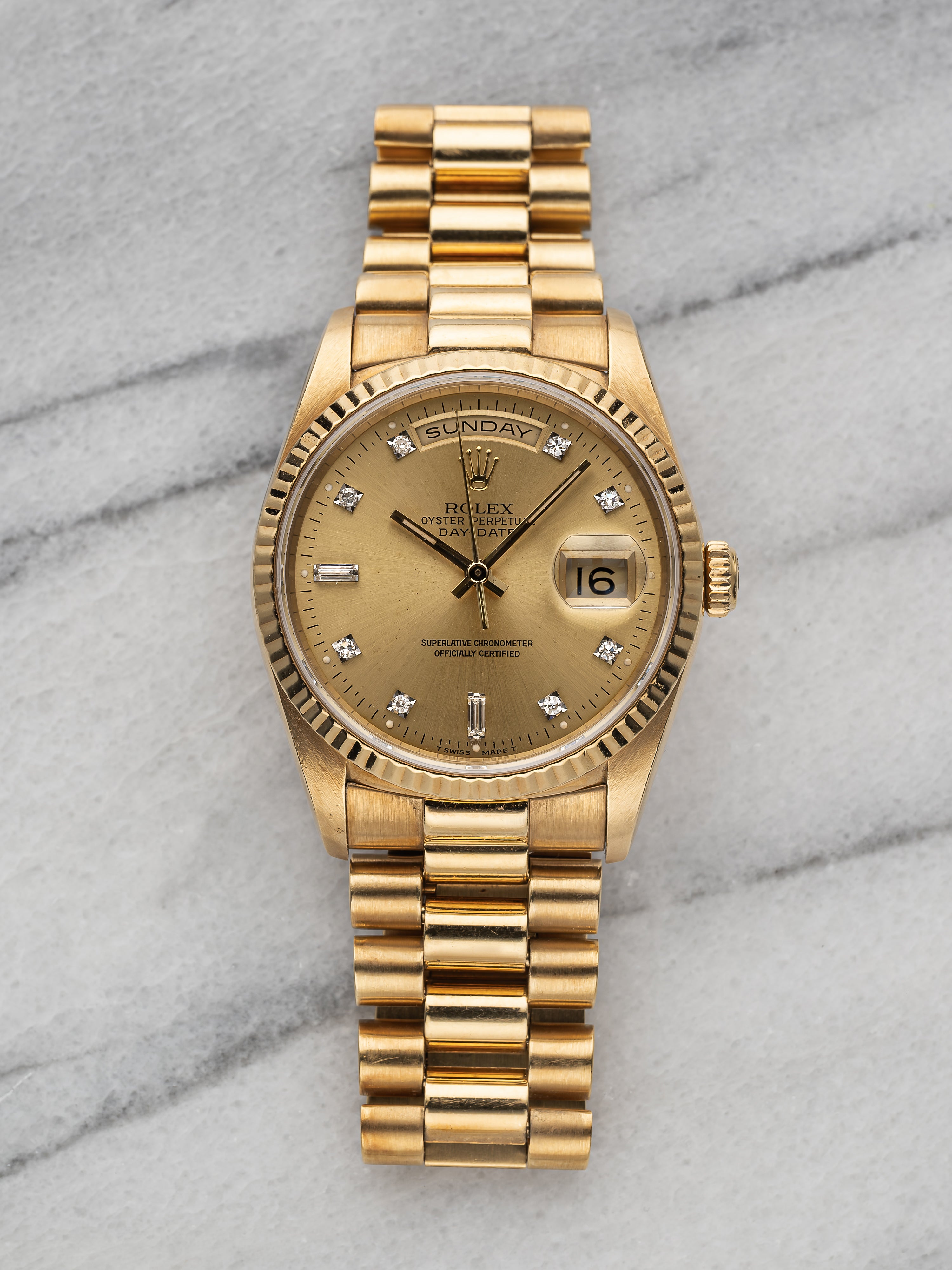 : Rolex Daydate 18238 - Diamond Dial
