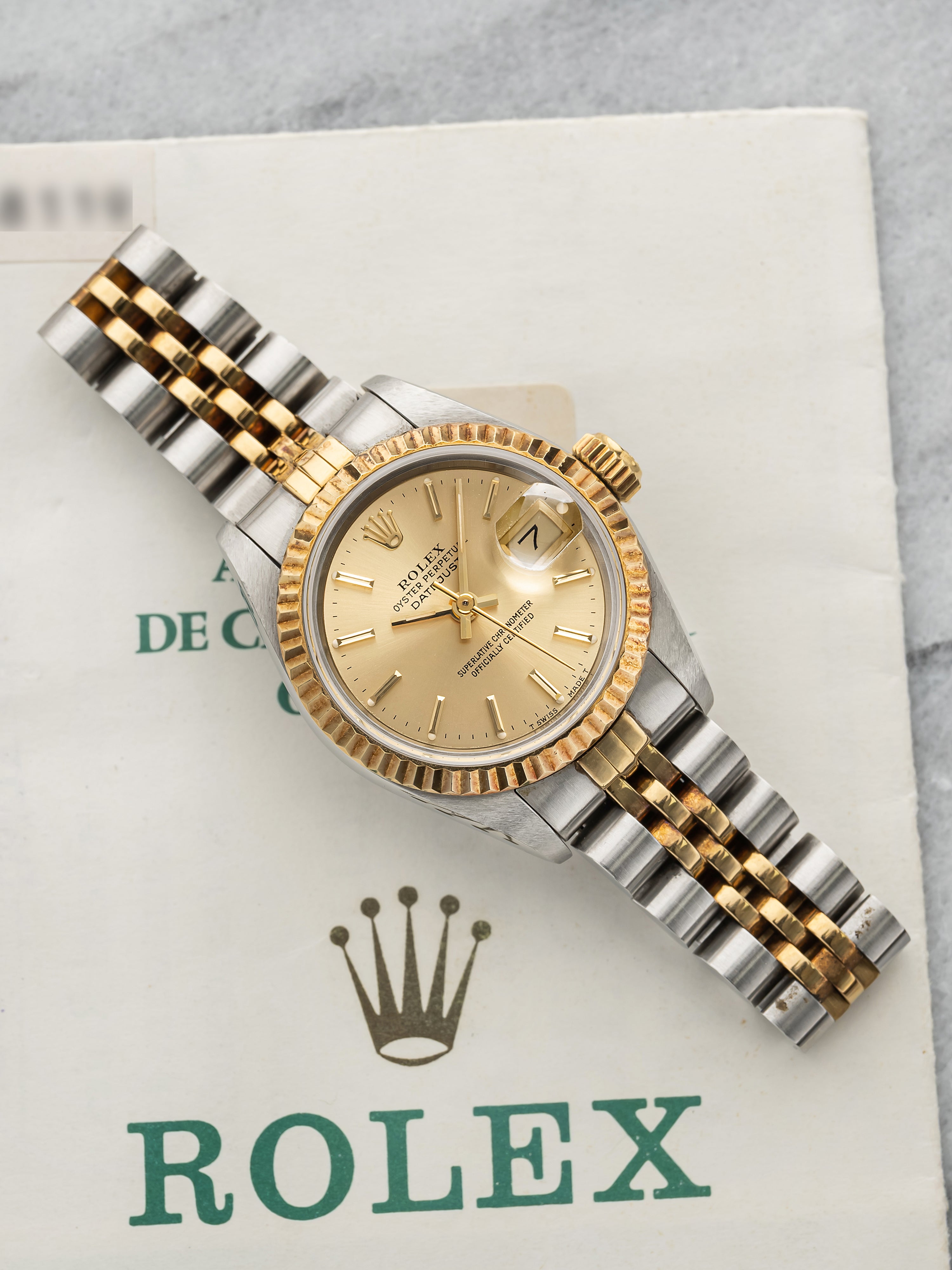 1990 Rolex Lady Datejust 69173 – Two-Tone Champagne Dial