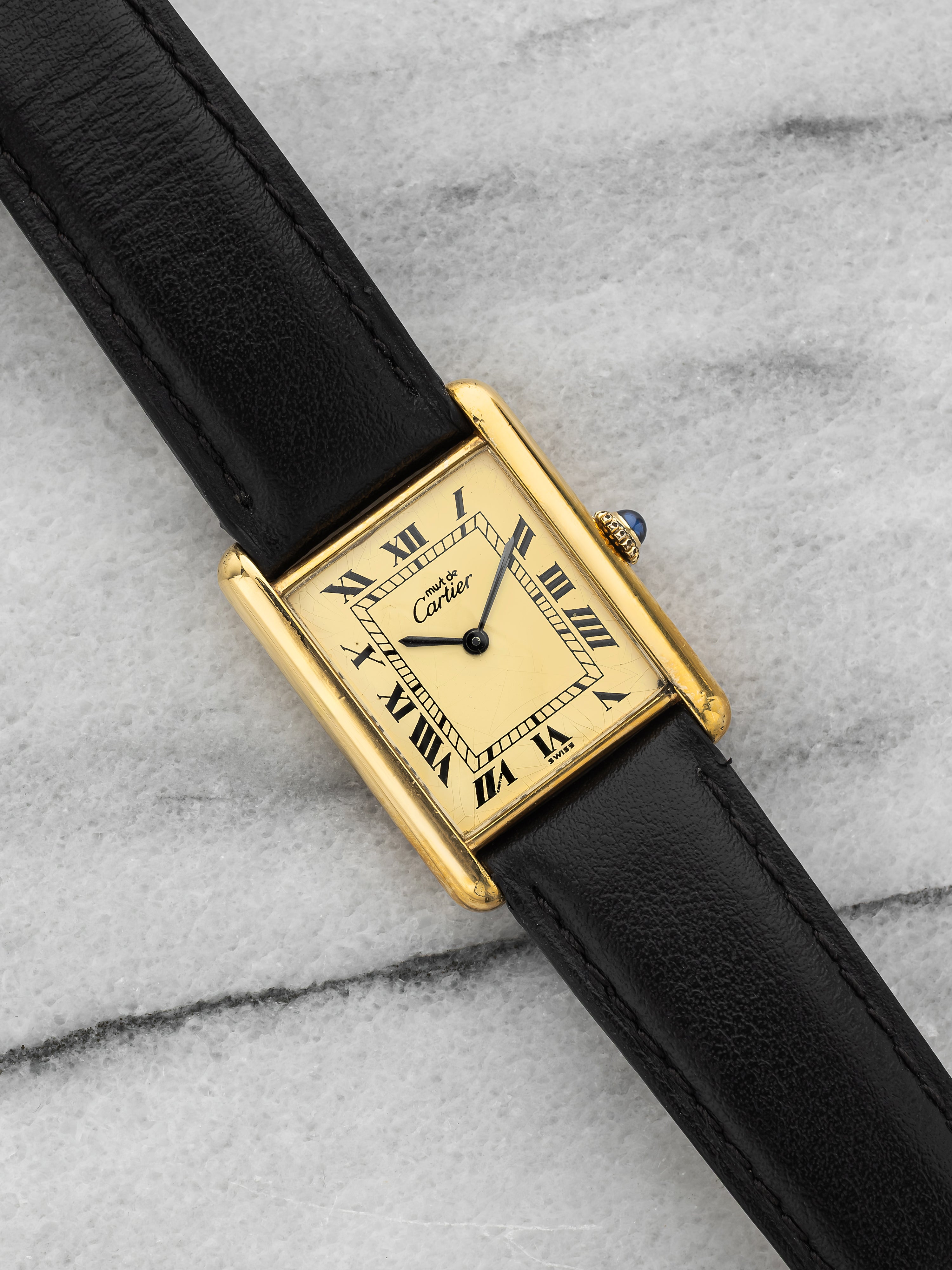 Cartier Tank Must - Vermeil Lemon Roman Dial