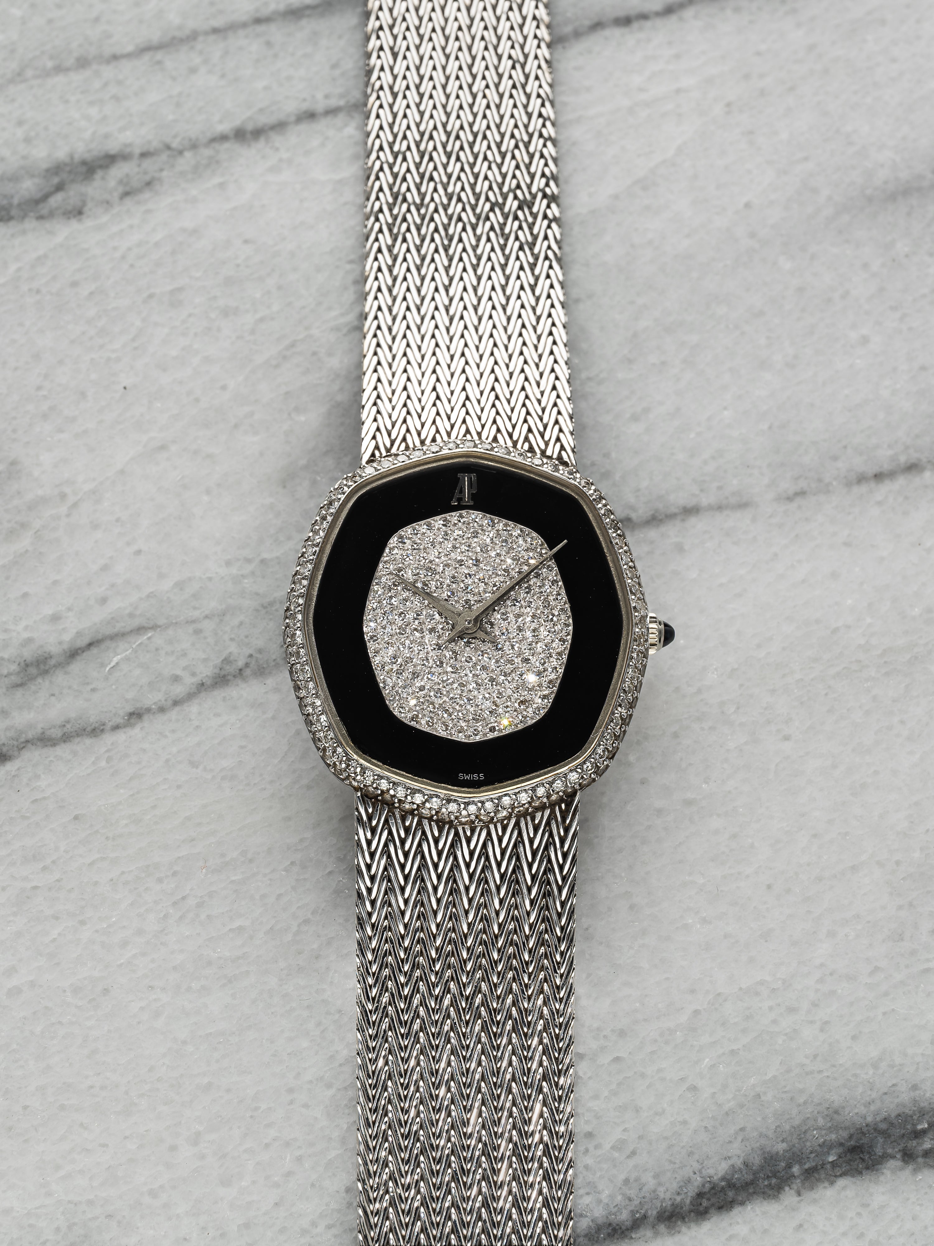Audemars Piguet Ellipse - Onyx & Diamond Pave