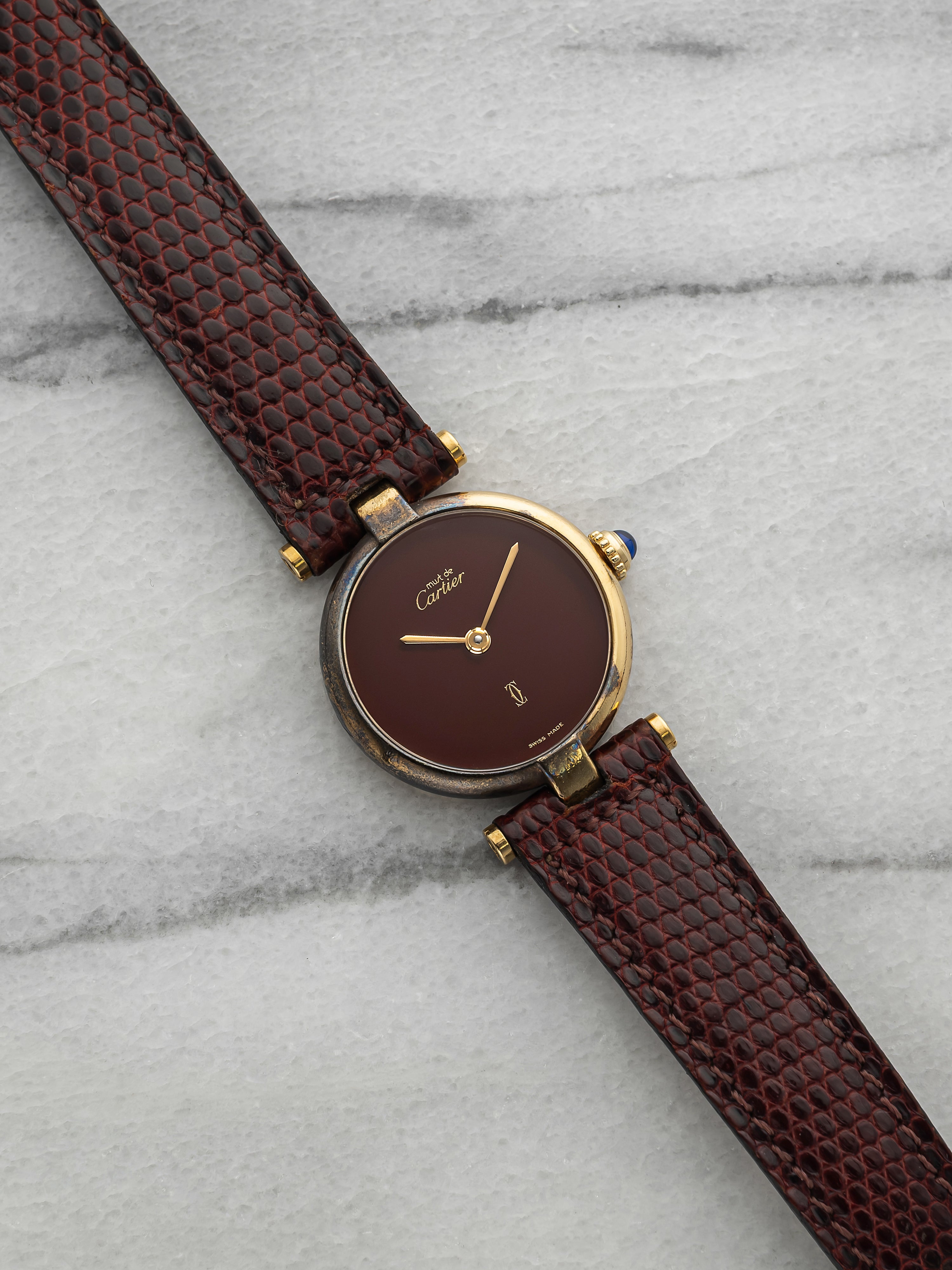 Cartier Lady Vendome - Vermeil Burgundy Dial