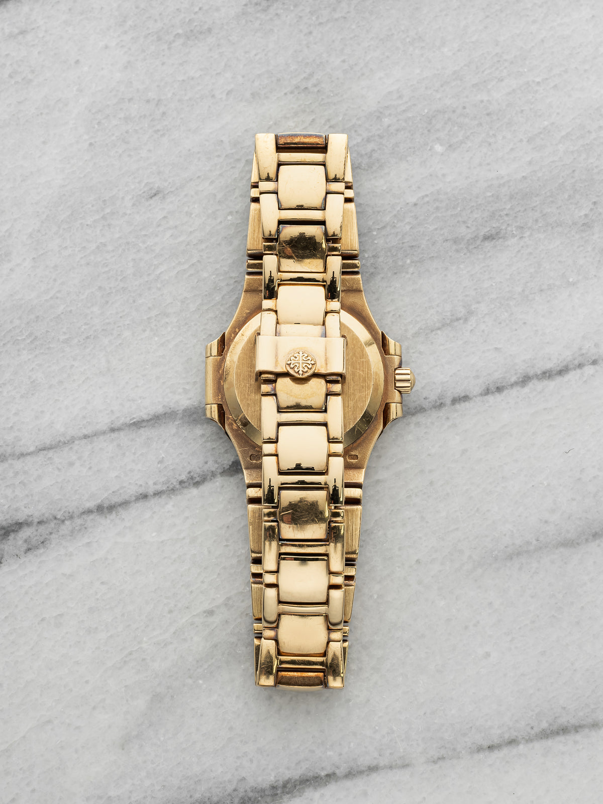 Vintage 1980s Patek Philippe Lady Nautilus 4700/051 18K YG Diamond Quartz 26mm