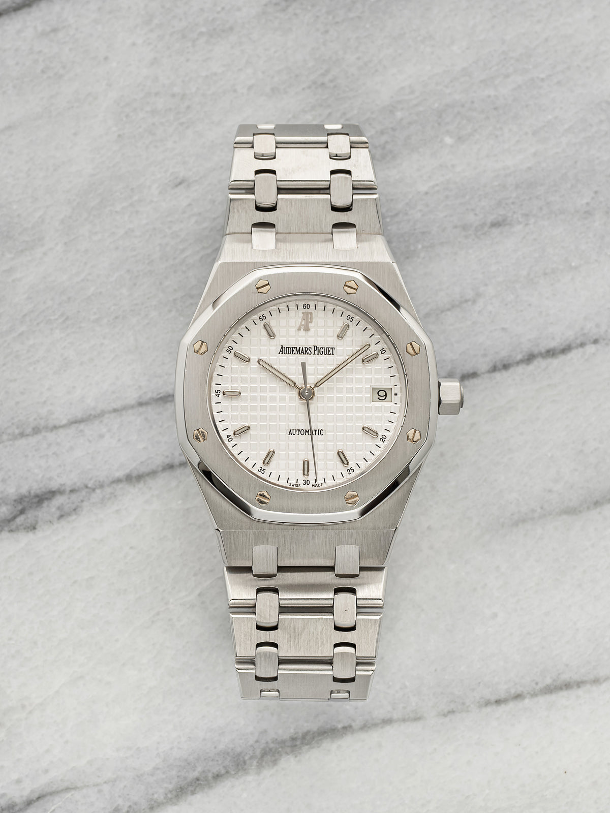 Vintage 1990s Audemars Piguet Royal Oak 14790 Steel White Dial Auto 33mm