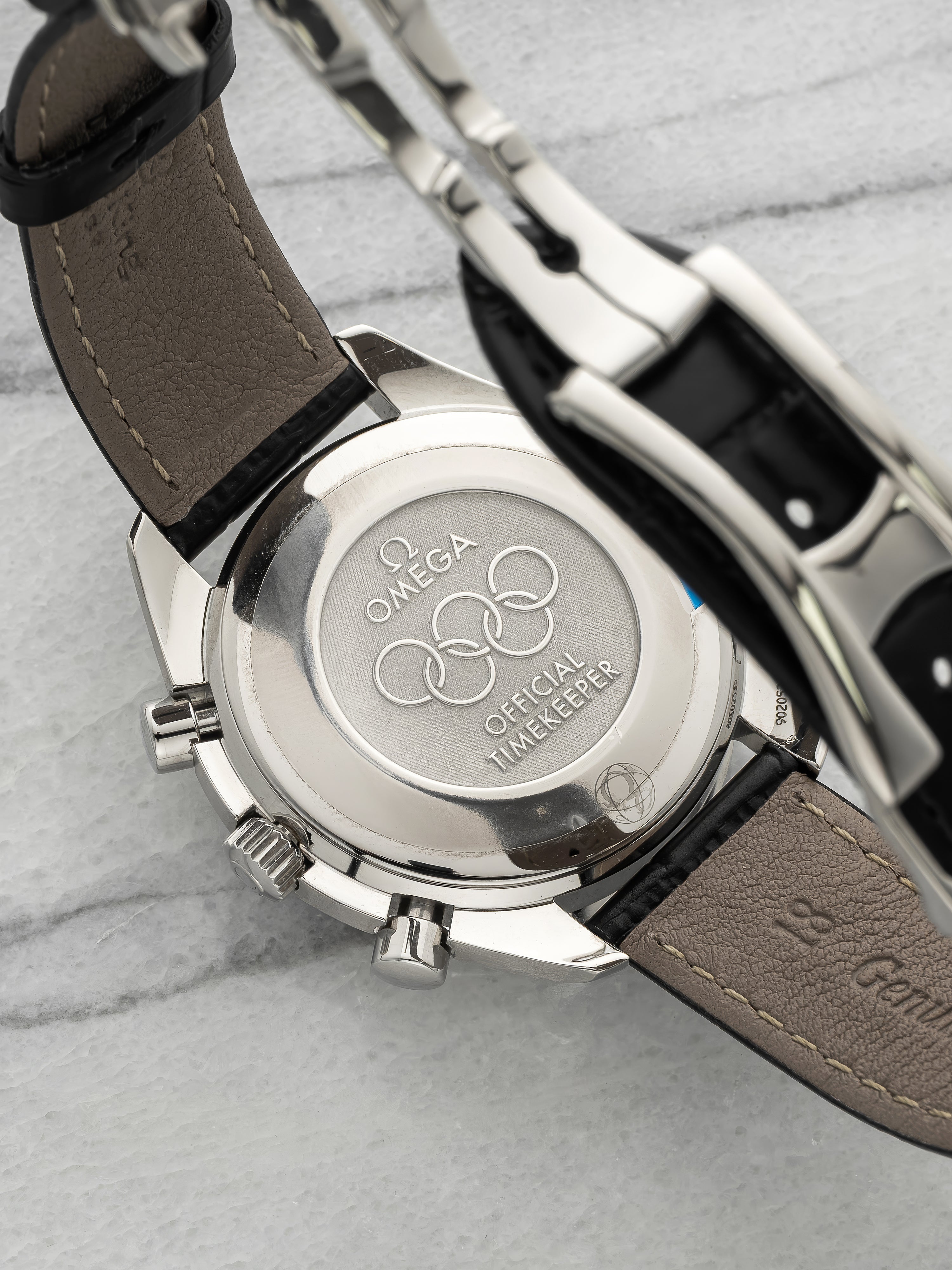 2012 Omega Olympic Collection 3836.70.36 Steel Mother of Pearl Dial Auto 41mm