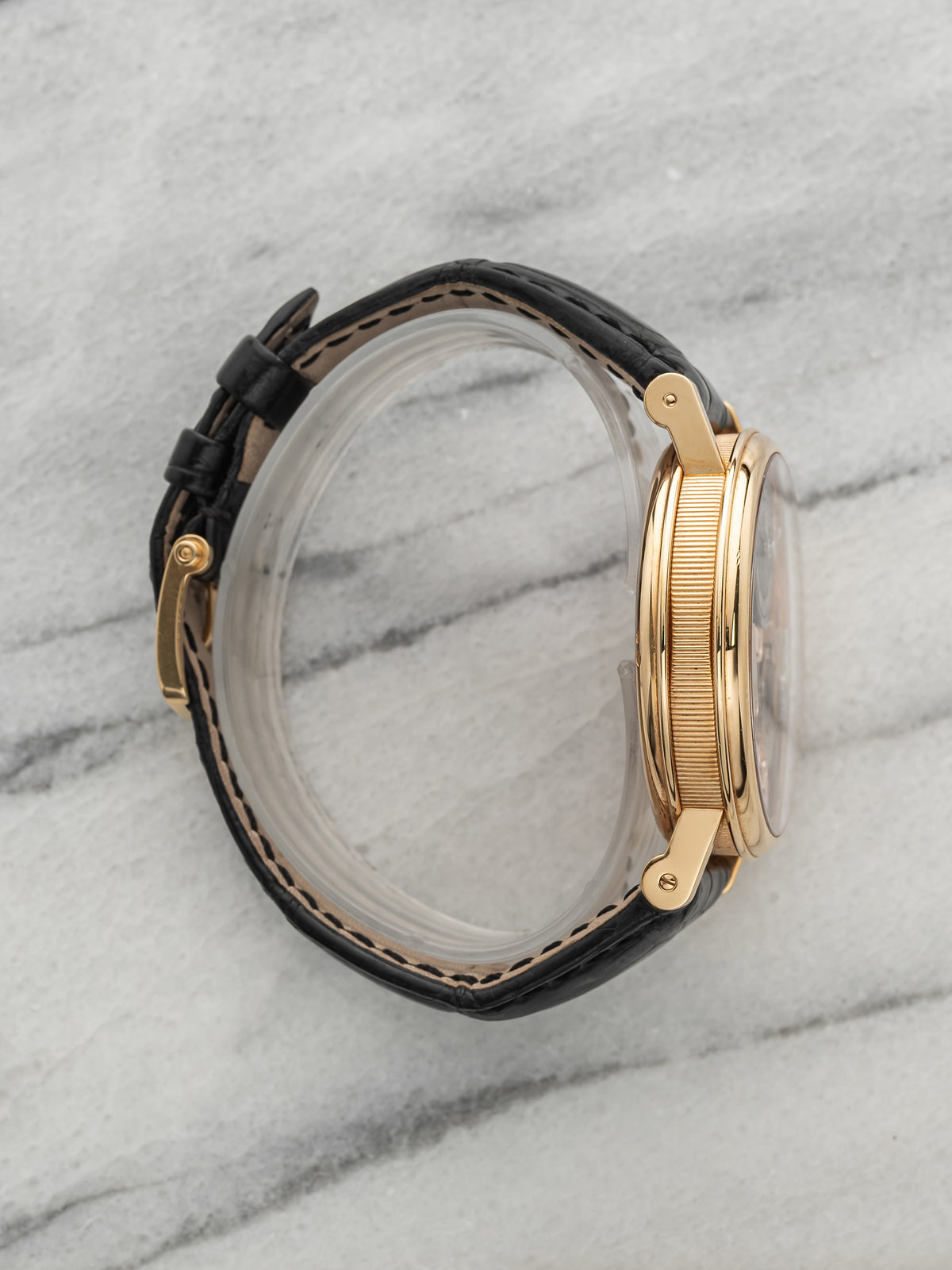 2010s Breguet Tradition 7027BR/R9/9V6 18K Rose Gold Skeleton Black Manual 37mm