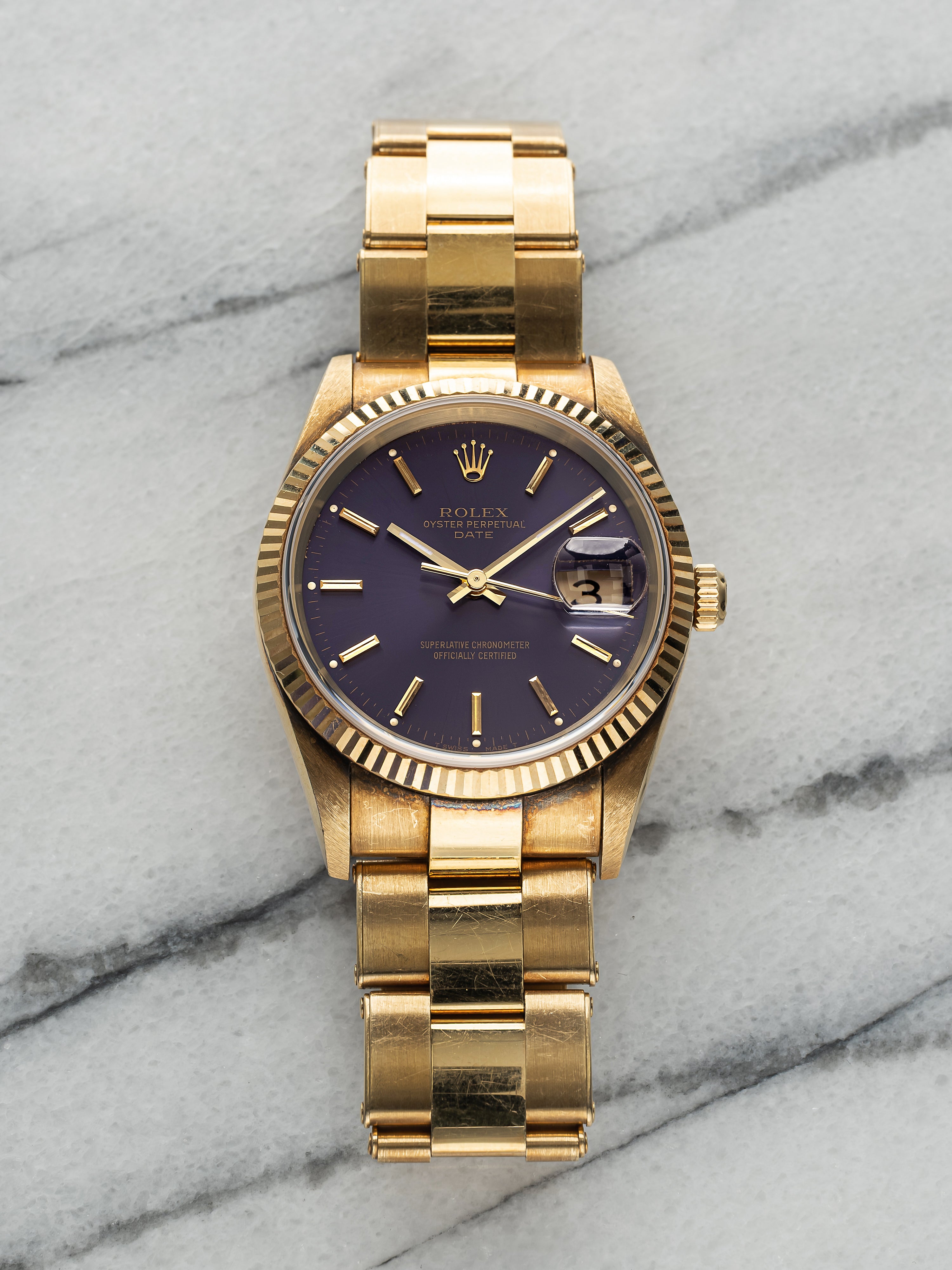 Rolex Oyster Perpetual 15238 - Purple Dial