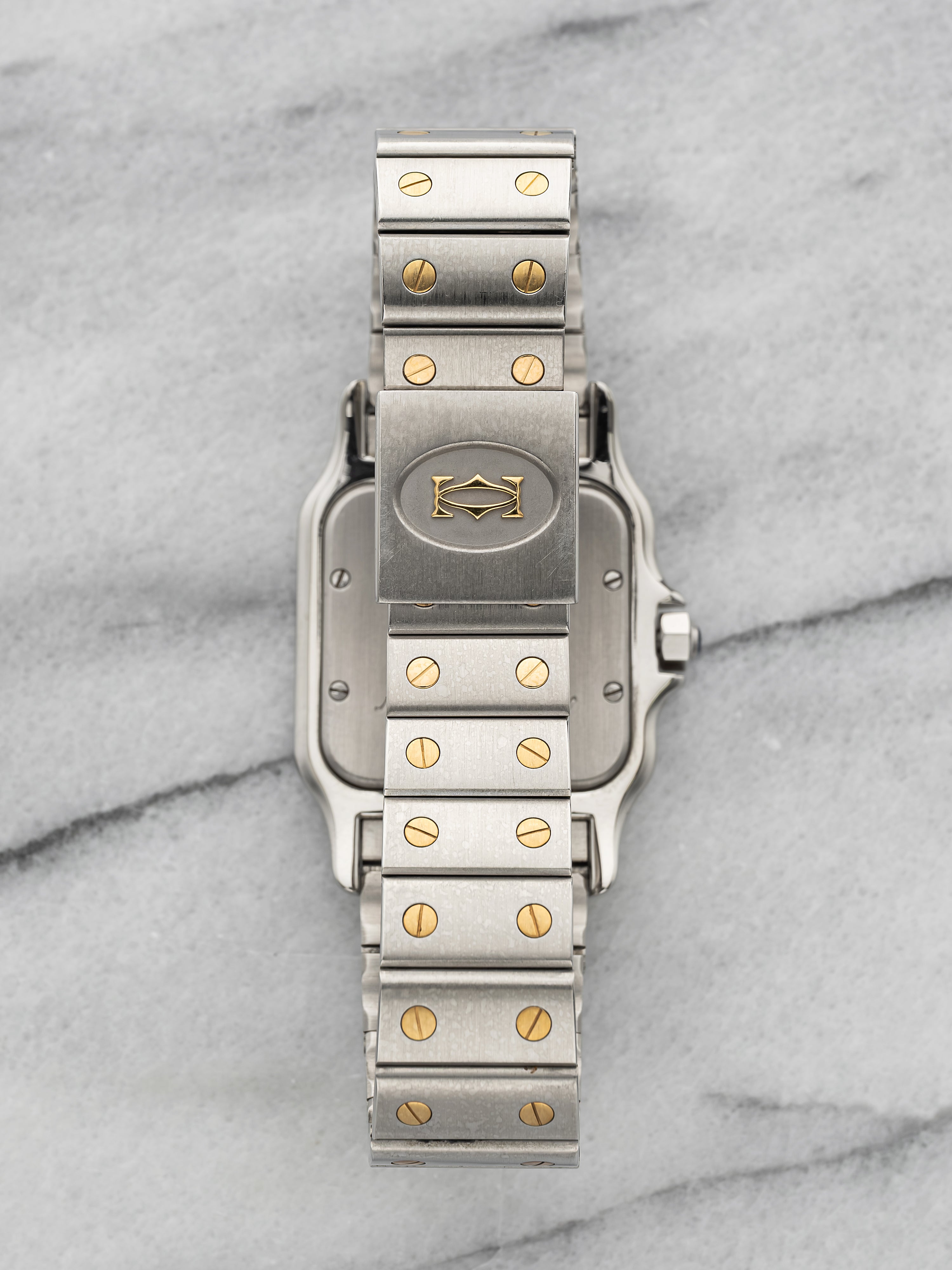 Cartier Santos Galbee 187901 - Two Tone Cream Roman Dial