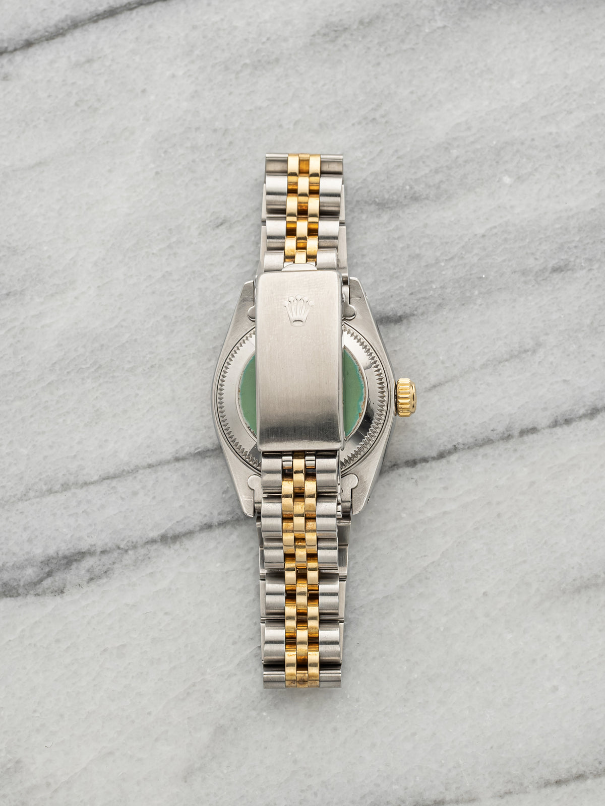 Vintage 1989 Rolex Lady Datejust 69173 Two-Tone Champagne Tapestry Auto 26mm
