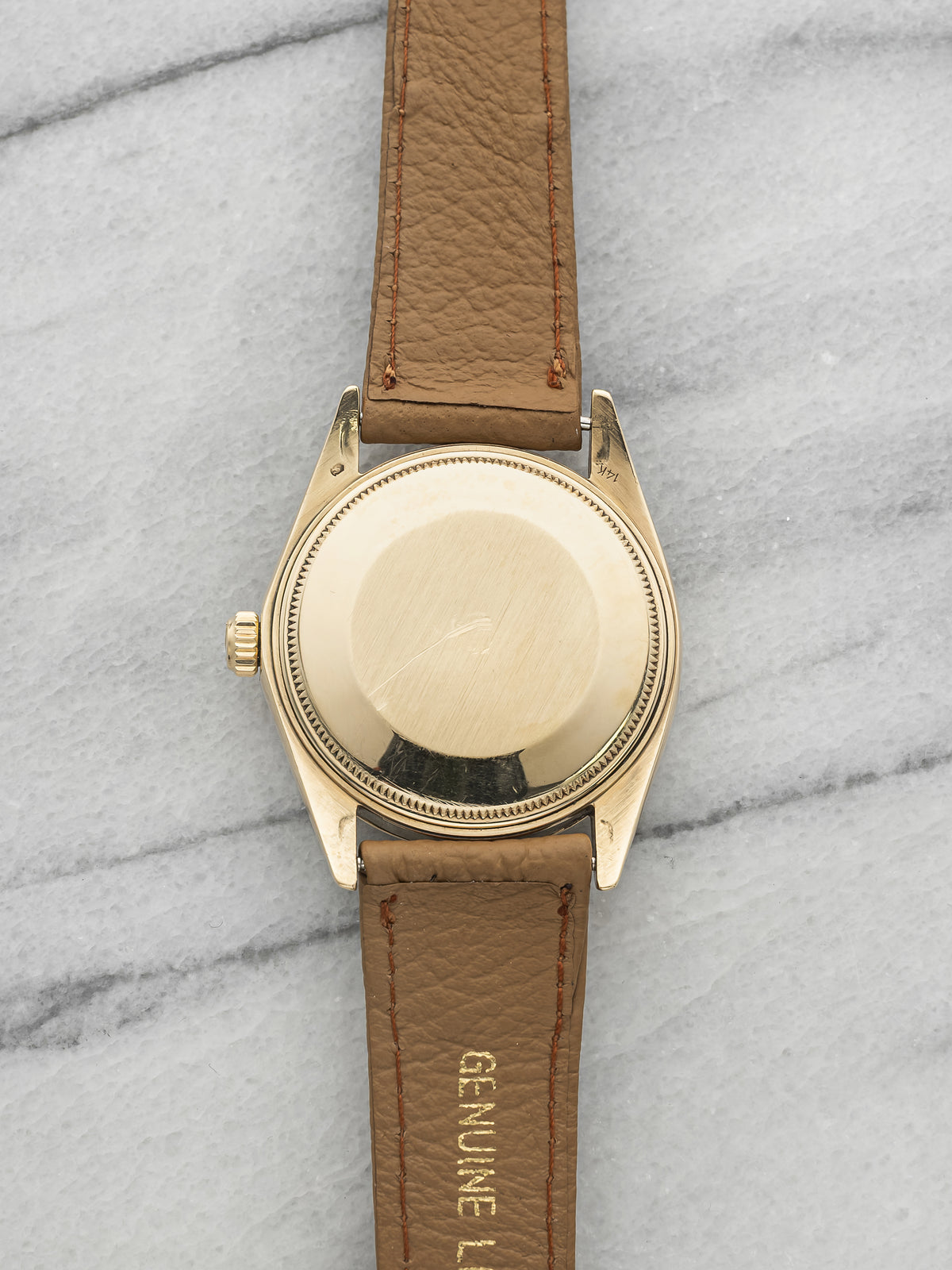 Vintage 1974 Rolex Oyster Perpetual Date 1503 14K YG Champagne Auto 34mm