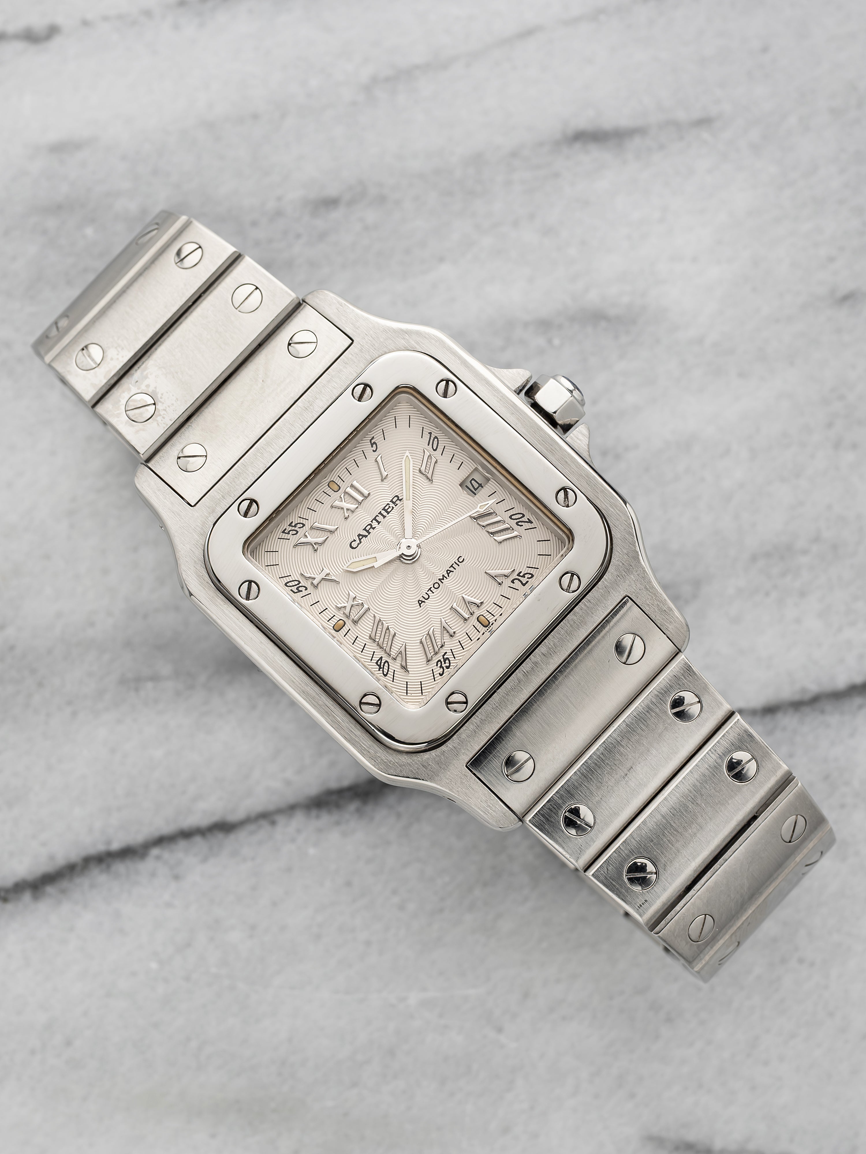 Cartier Santos Galbée 2319 – Stainless Steel Guilloché Dial