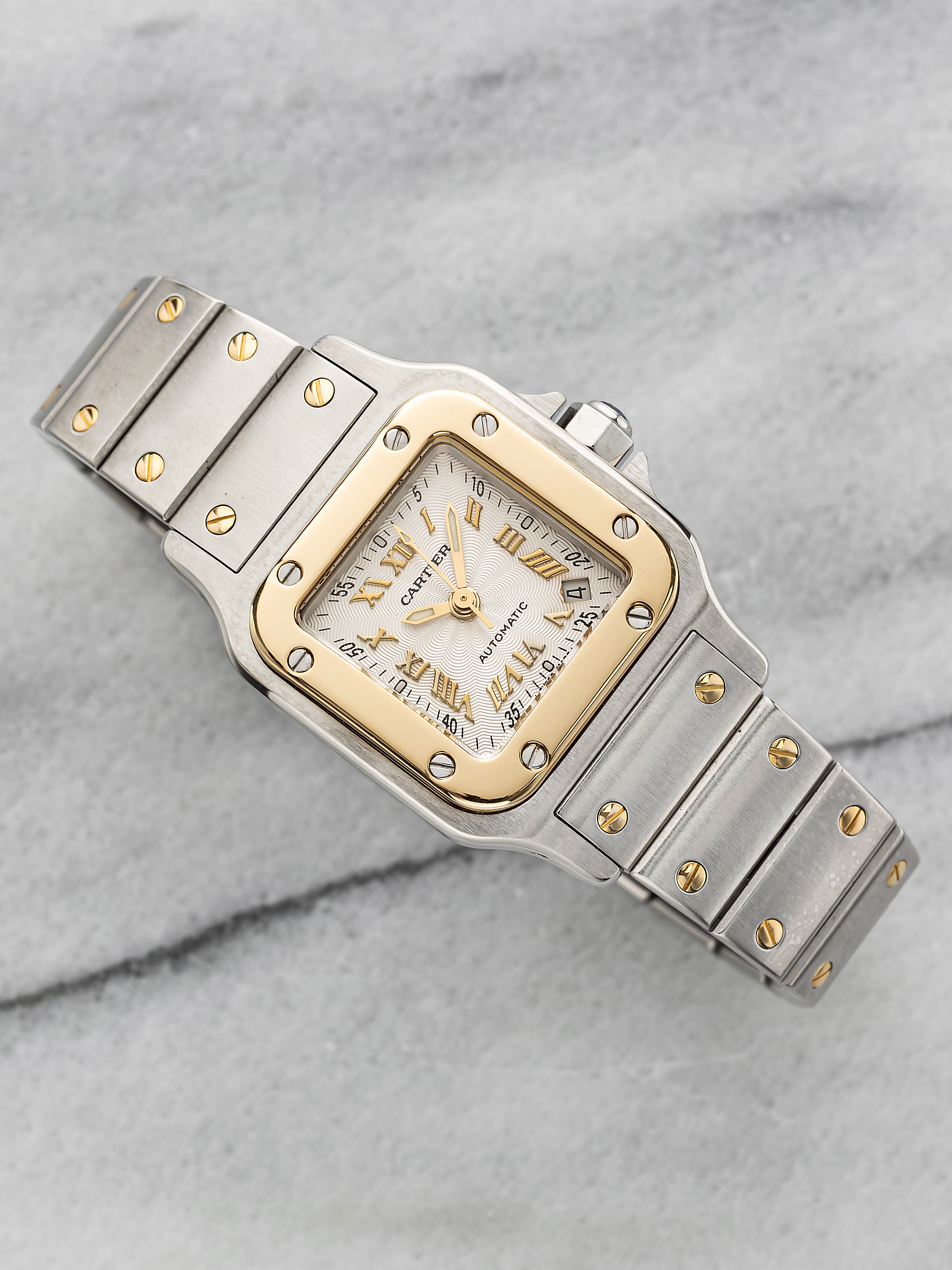 Cartier Santos 2423 - Two Tone Guilloche Dial