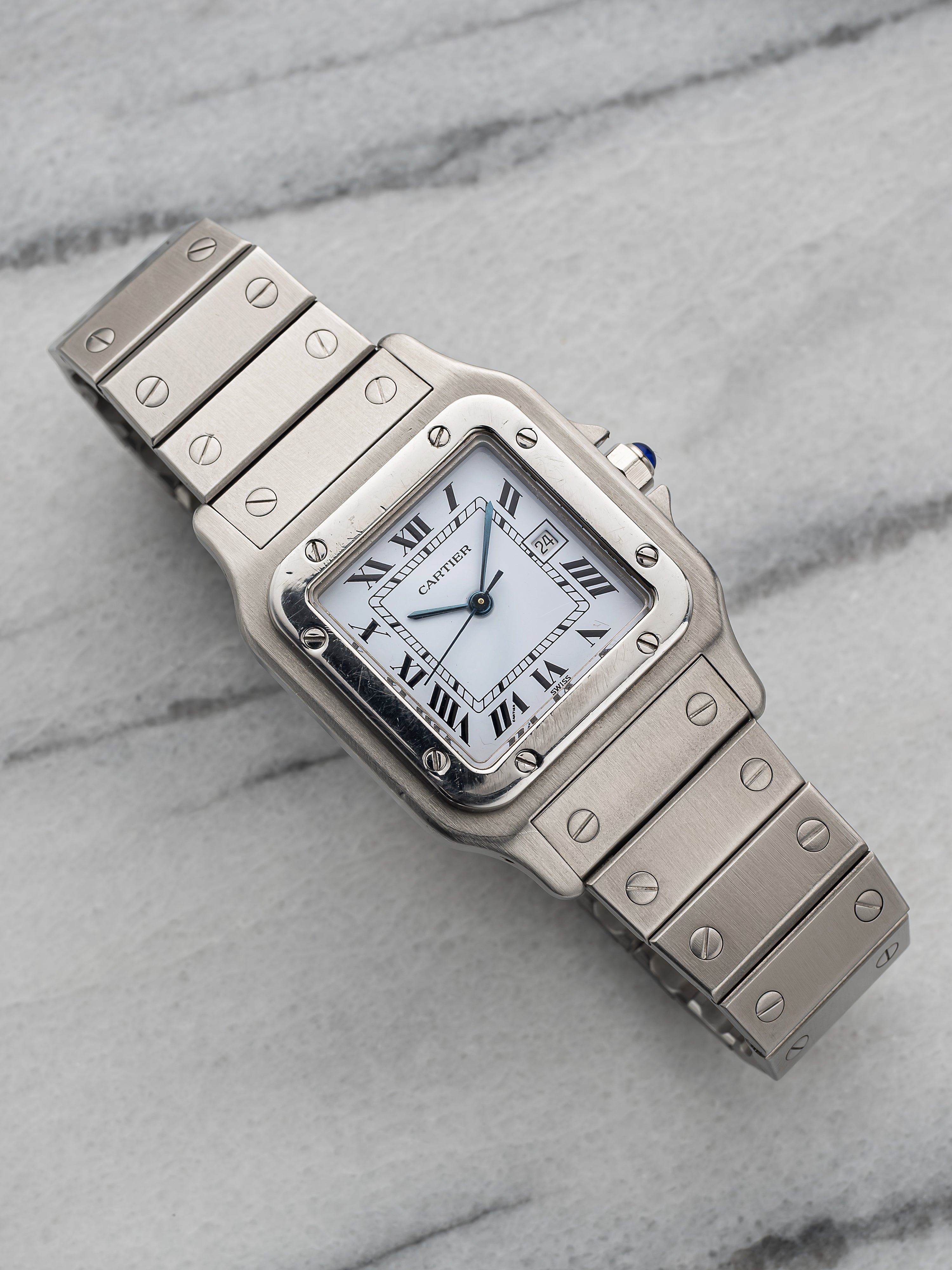 Cartier Santos 2960 - White Roman Dial