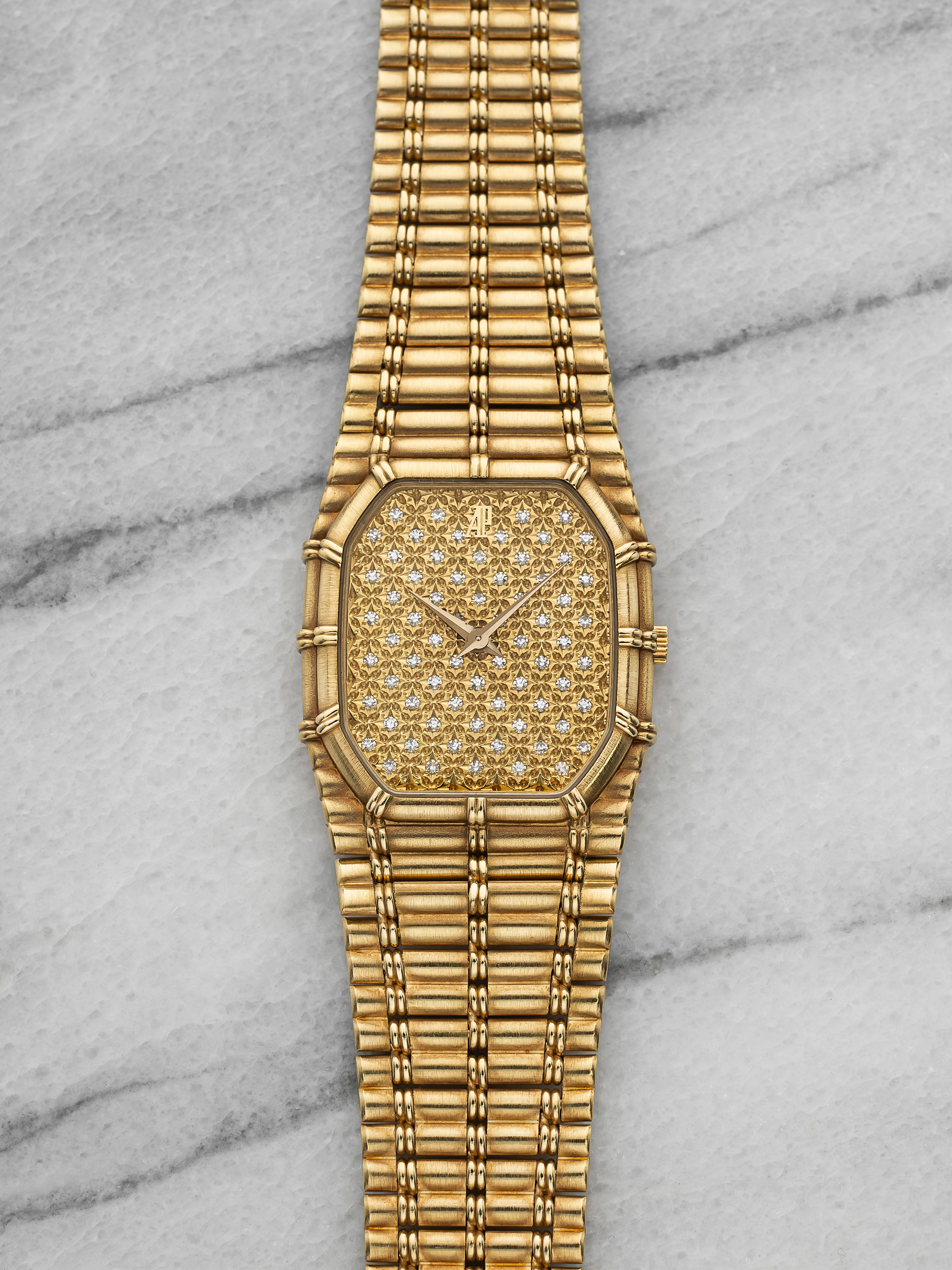 Audemars Piguet Bamboo 2508 – 18K YG, Pave Diamond Dial
