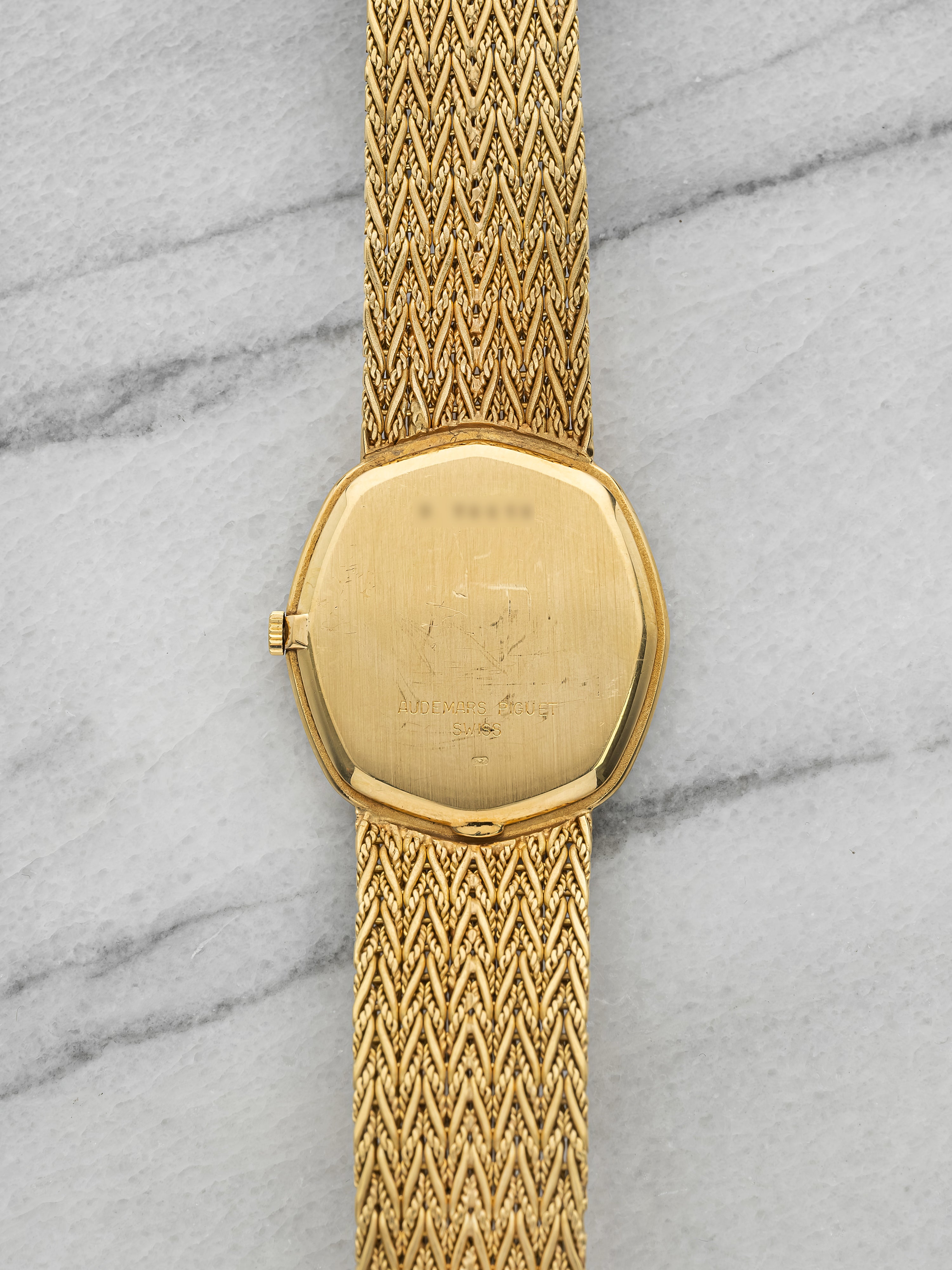 Audemars Piguet 18K Yellow Gold – Diamond Bezel Pave Waffle Dial