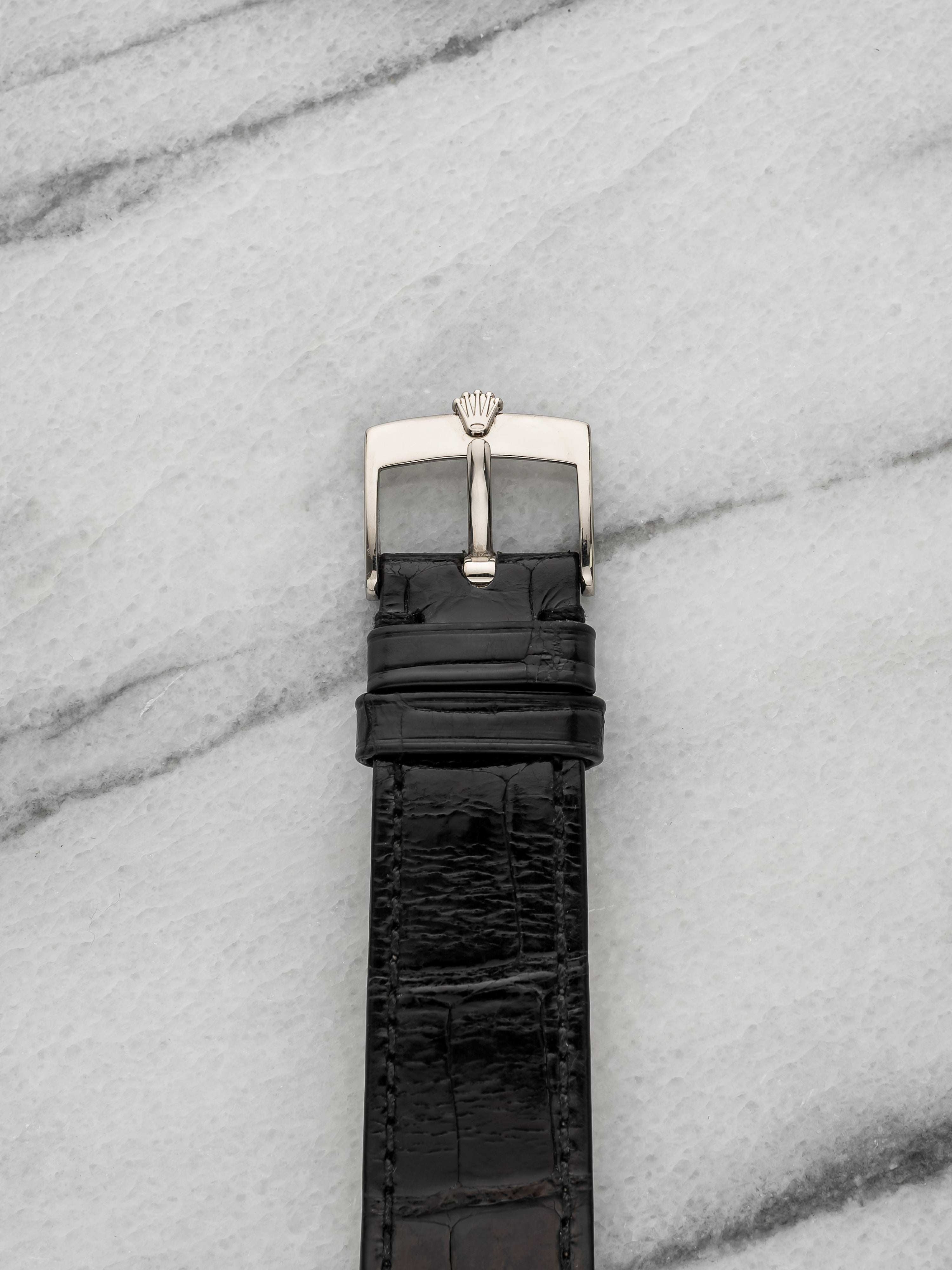 2007 Rolex Cellini 5115 18K White Gold Black Grey Dial Manual Wind 32mm