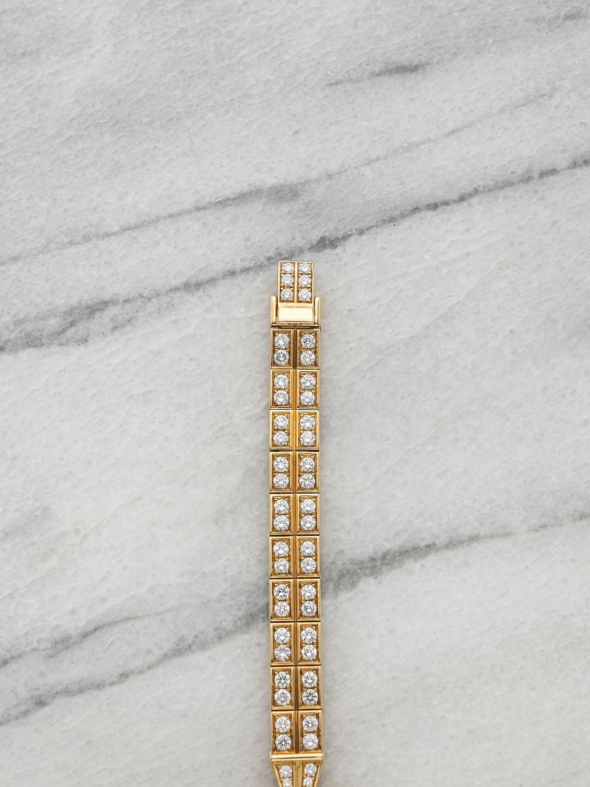 Vintage 1990s Vacheron Constantin Lady 18K Yellow Gold Diamond Pave Quartz 20mm