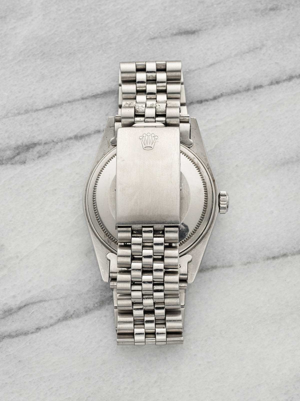 Vintage 1976 Rolex Datejust 1603 Stainless Steel Silver Sunburst Dial Auto 36mm