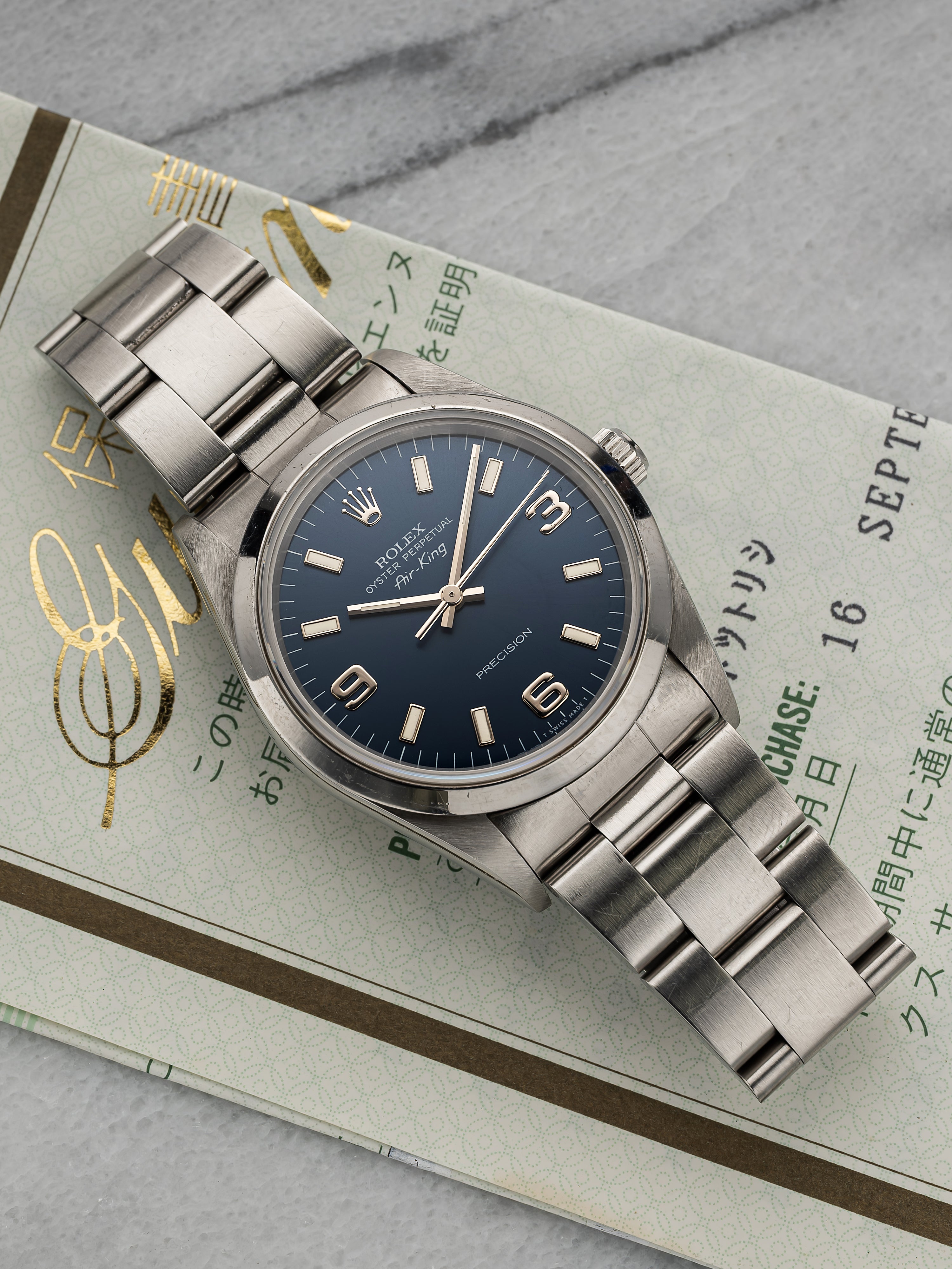 Rolex Air King 14000 - Blue Explorer Dial