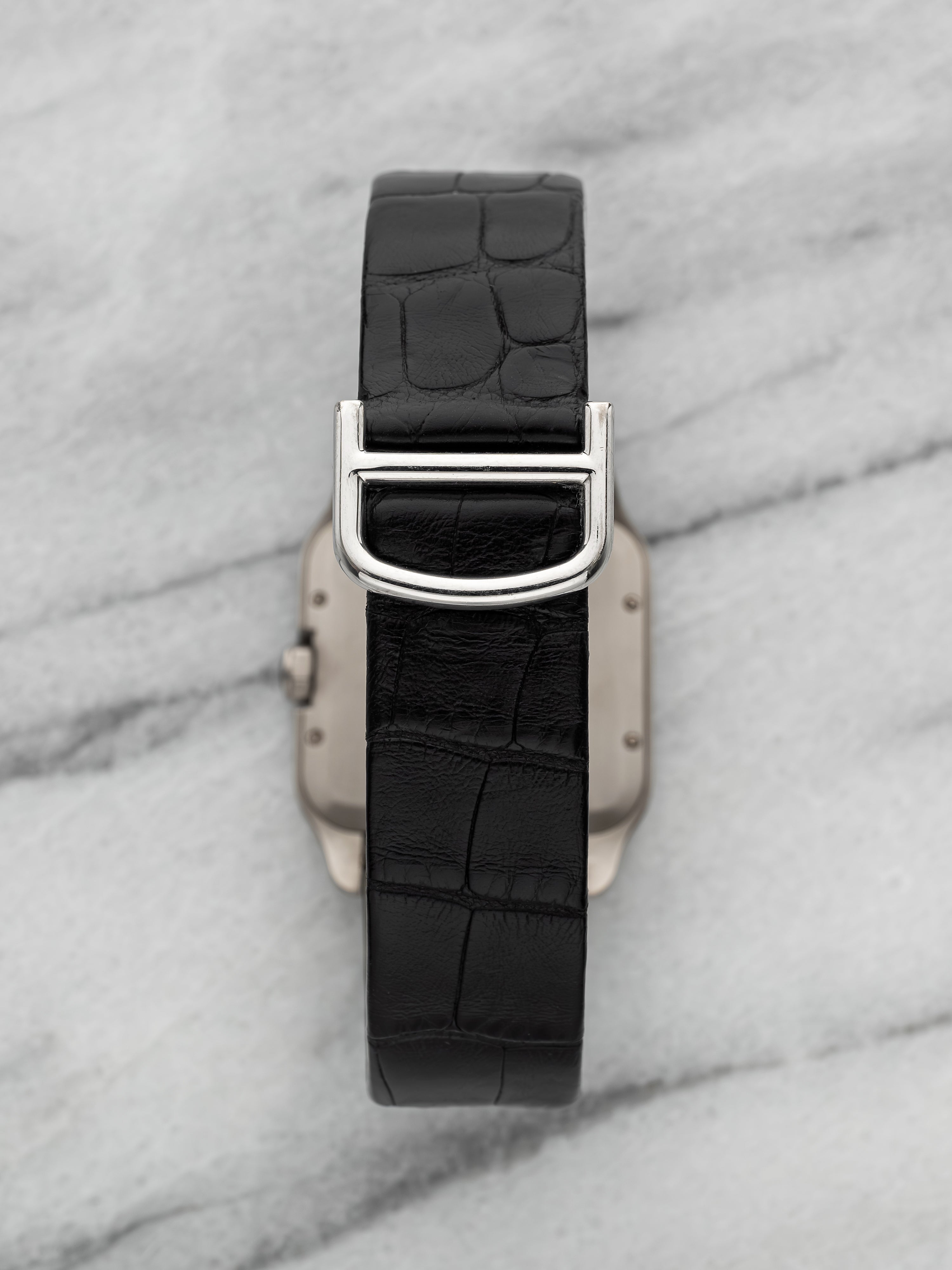 Cartier Santos Dumont 2789 – 18K White Gold White Roman Dial