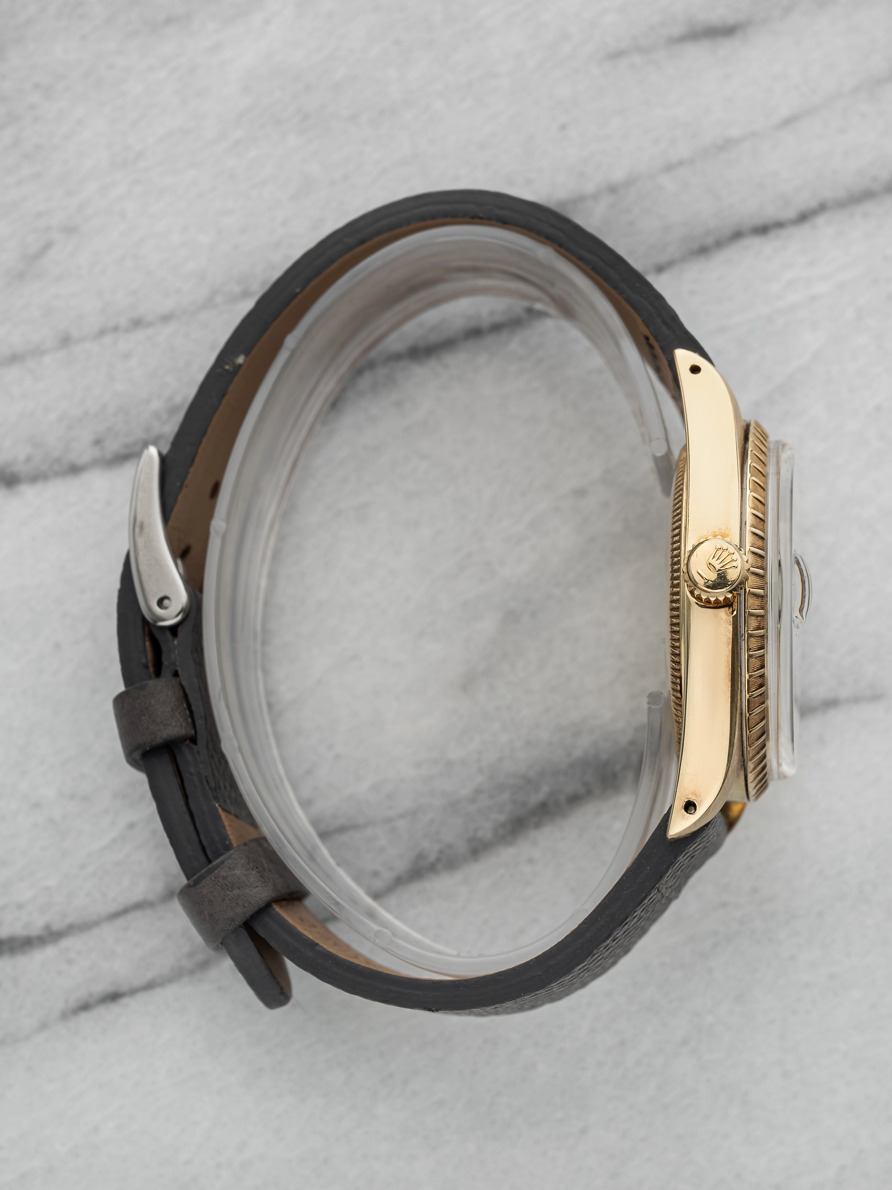 1979 Rolex OP Date 15037 – Yellow Gold, Black Stick Dial