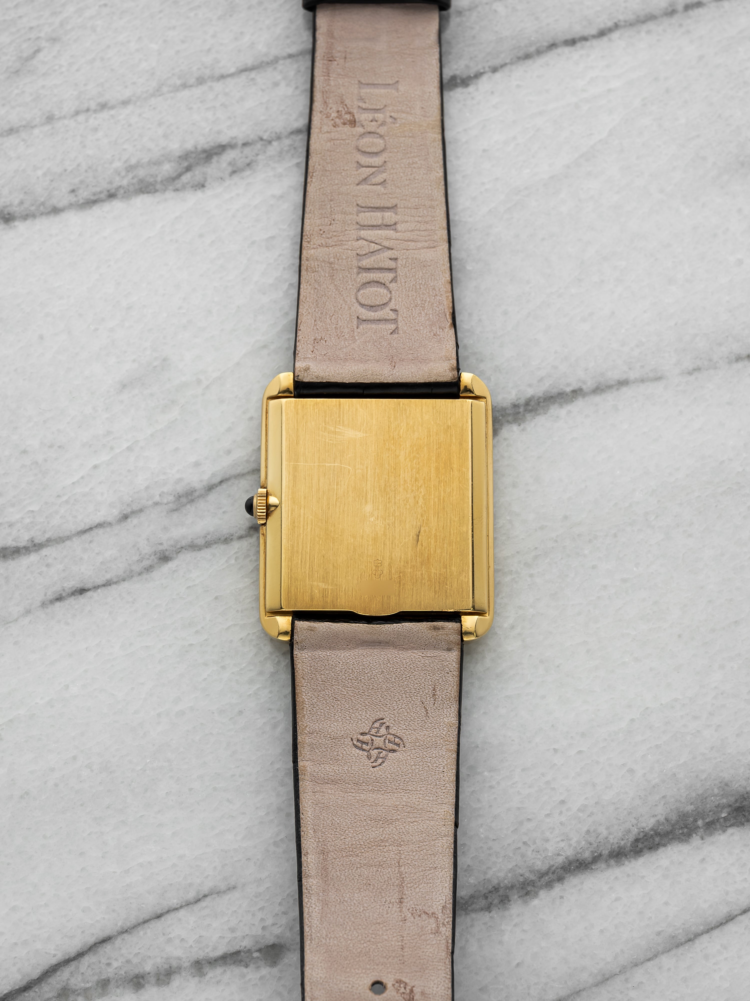 Vintage 1970s Corum Tank 18K YG Scarlet Ibis Feather Dial Manual 28 mm