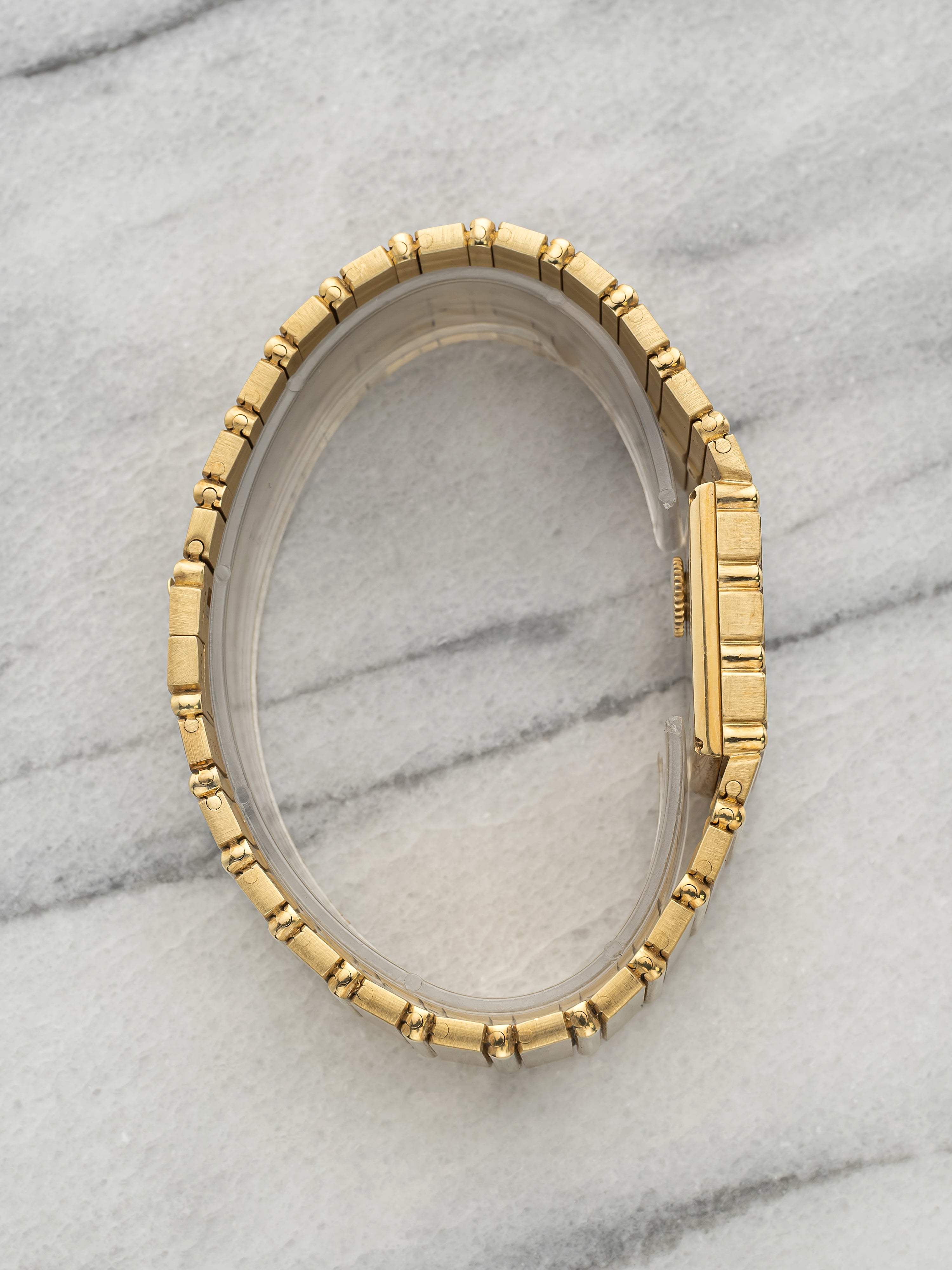 Vintage 1980s Piaget Polo 7131 C 701 18K YG Lapis Lazuli Dial Quartz 25mm