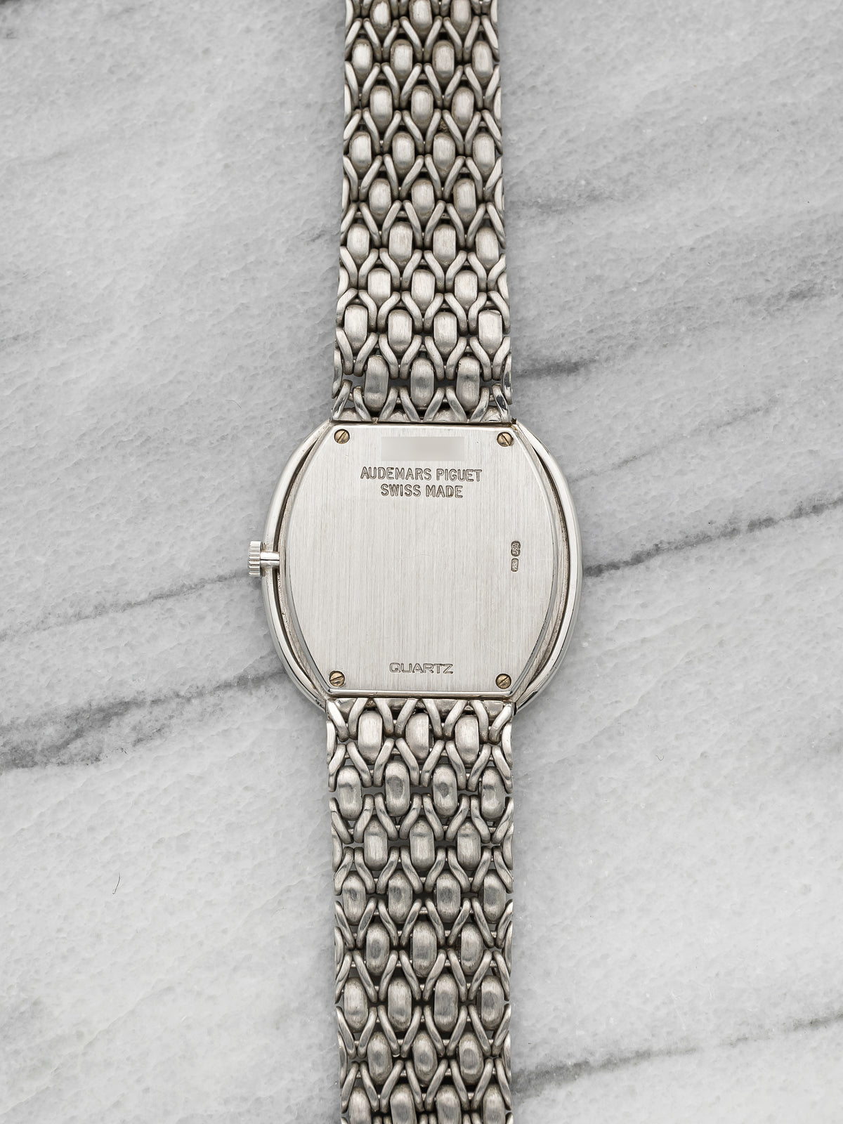 Vintage 1990s Audemars Piguet Dress 56478 18K WG Diamond Ruby Dial Manual 30mm