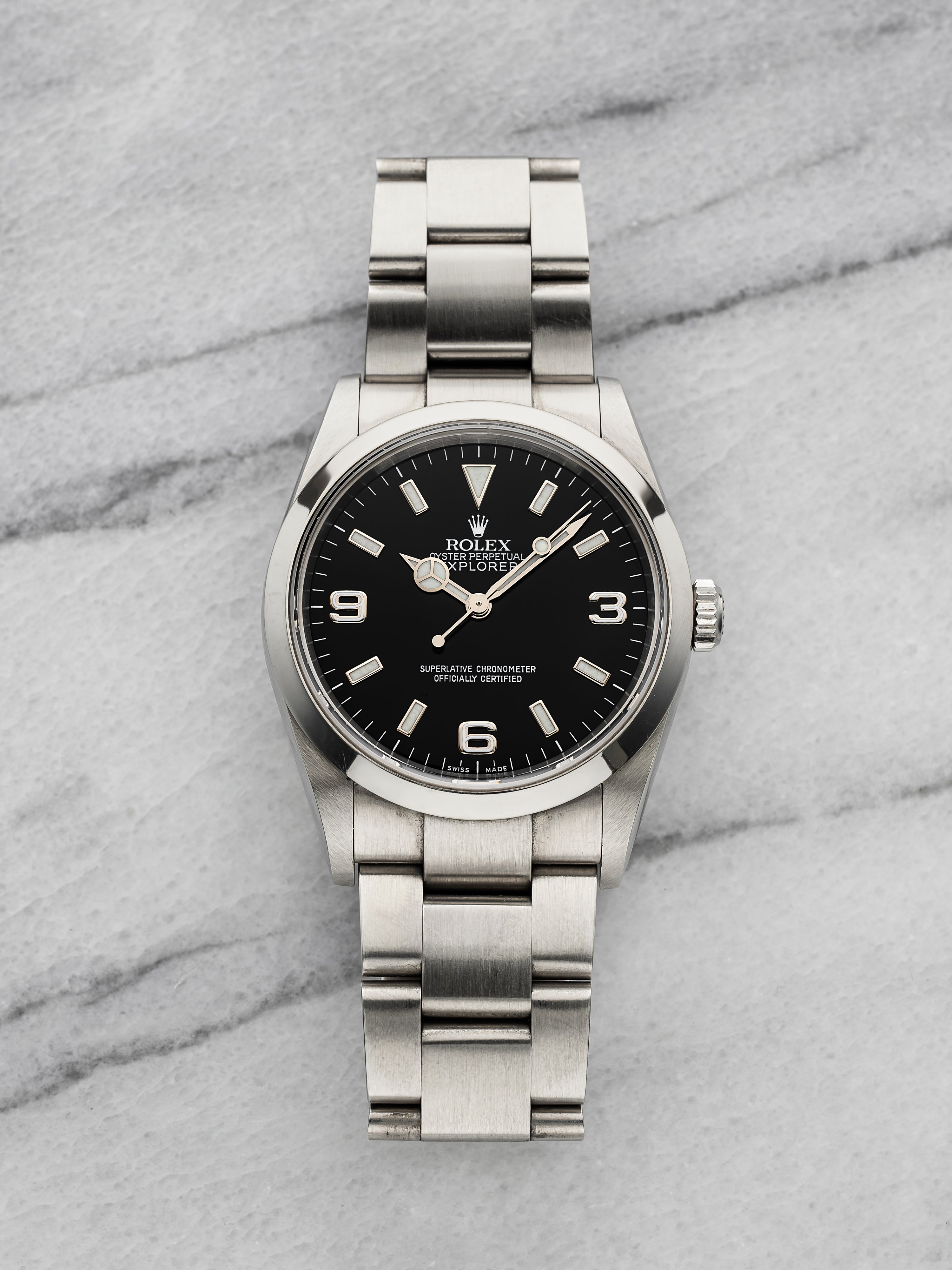 2005 Rolex Explorer 114270 – Stainless Steel Black 3-6-9 Dial