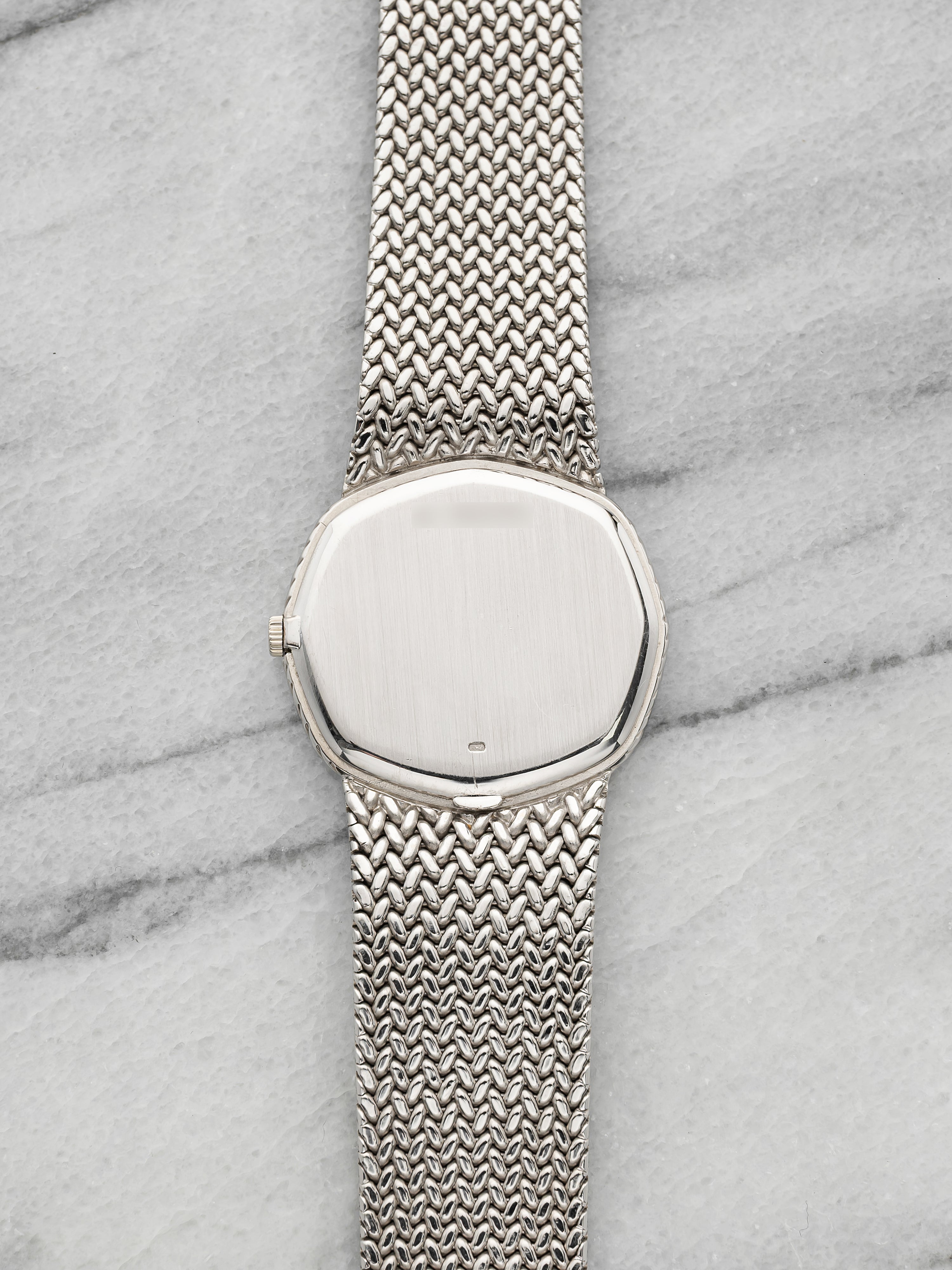 Vintage 1980s Audemars Piguet Octagonal 18K WG Hawk's Eye Diamond Manual 30mm