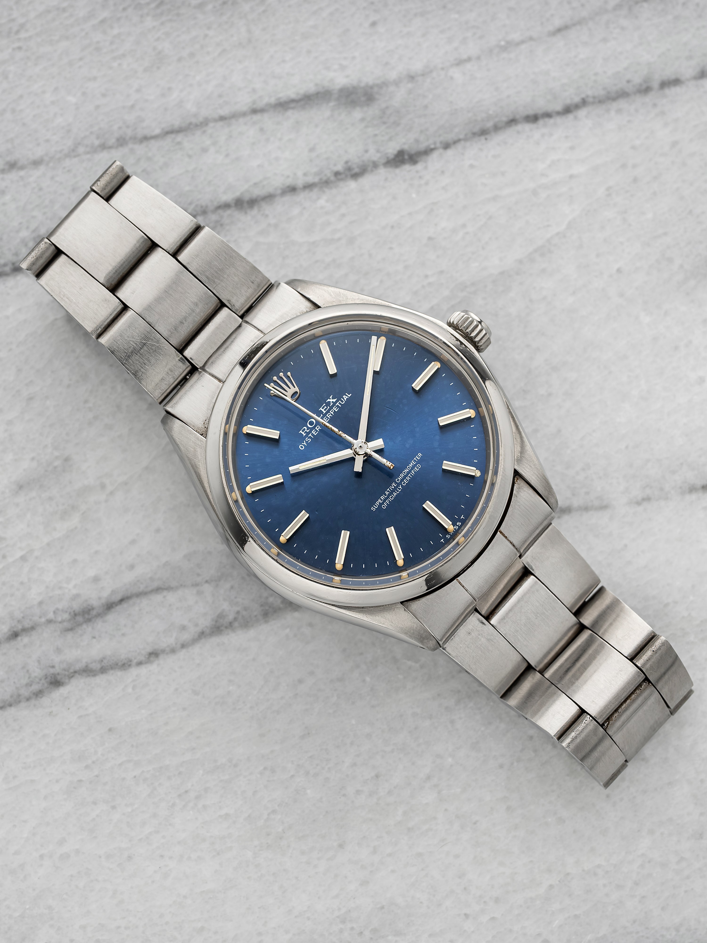 1976 Rolex Oyster Perpetual 1002 – Blue Sunburst Dial