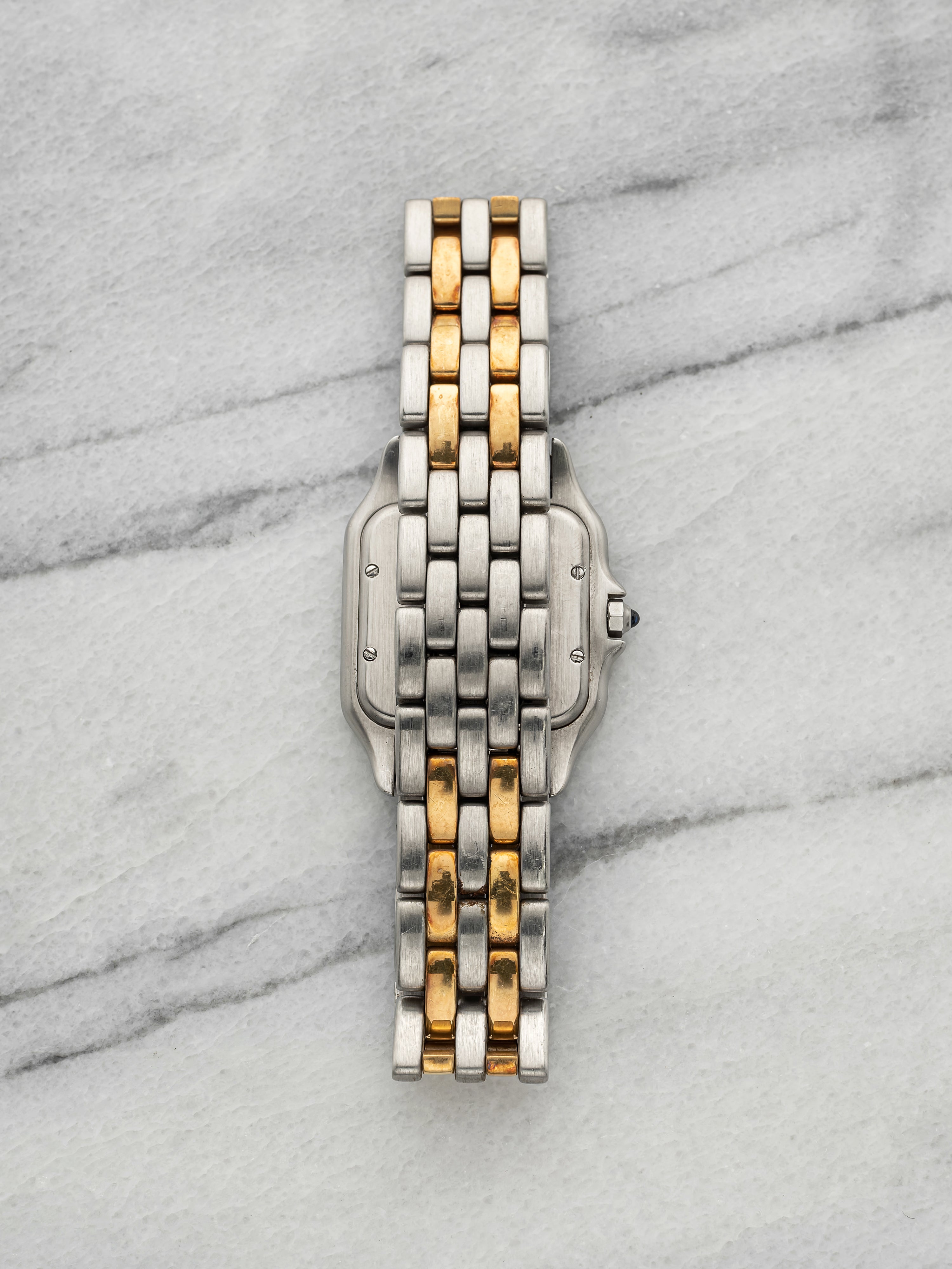 Vintage 1990s Cartier Panthere 183949 Two-Tone Cream Roman Dial Quartz 27mm