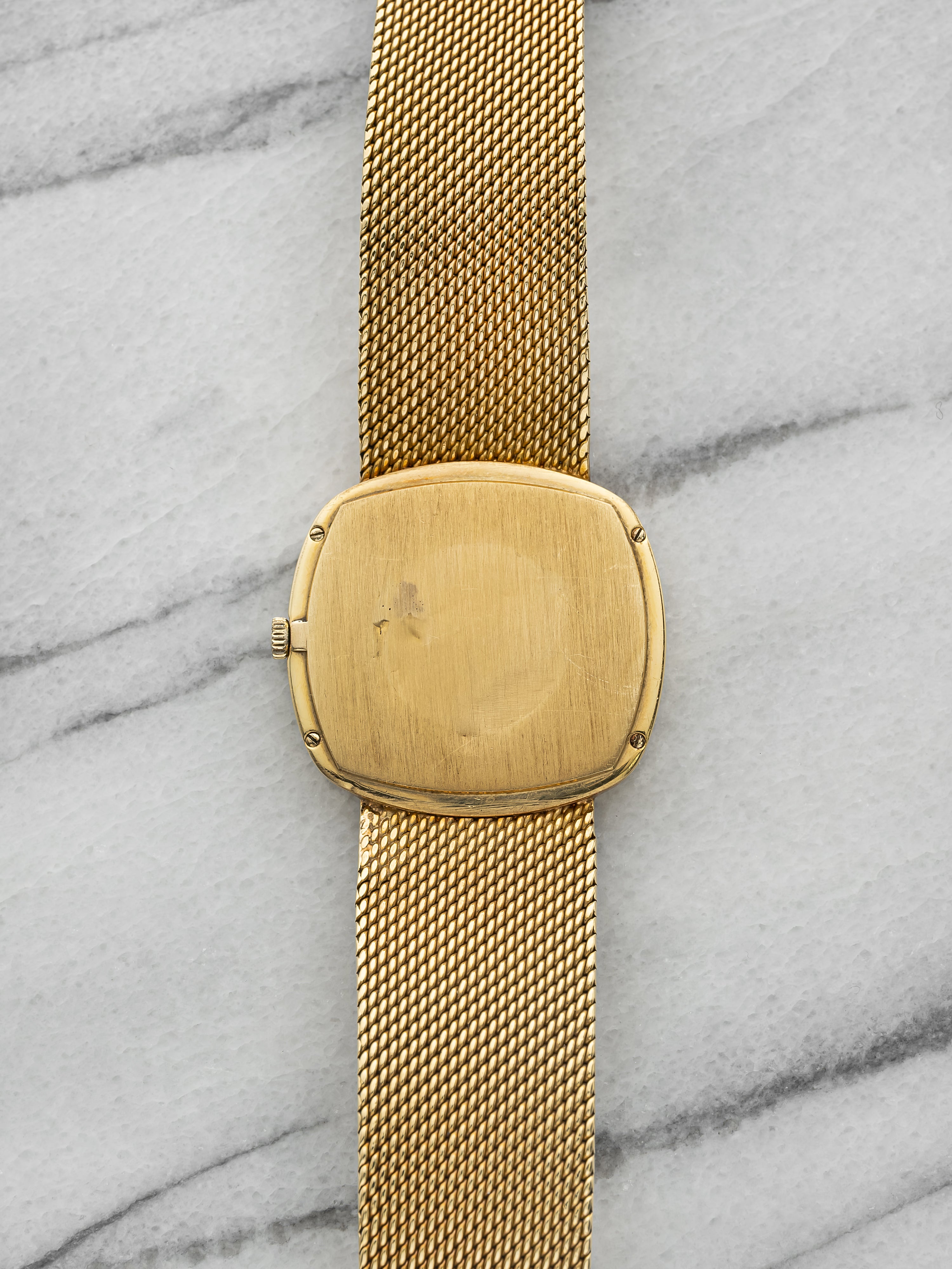 Vintage 1970s Audemars Piguet Cobra 18K YG Champagne Diamond Dial Manual 33 mm