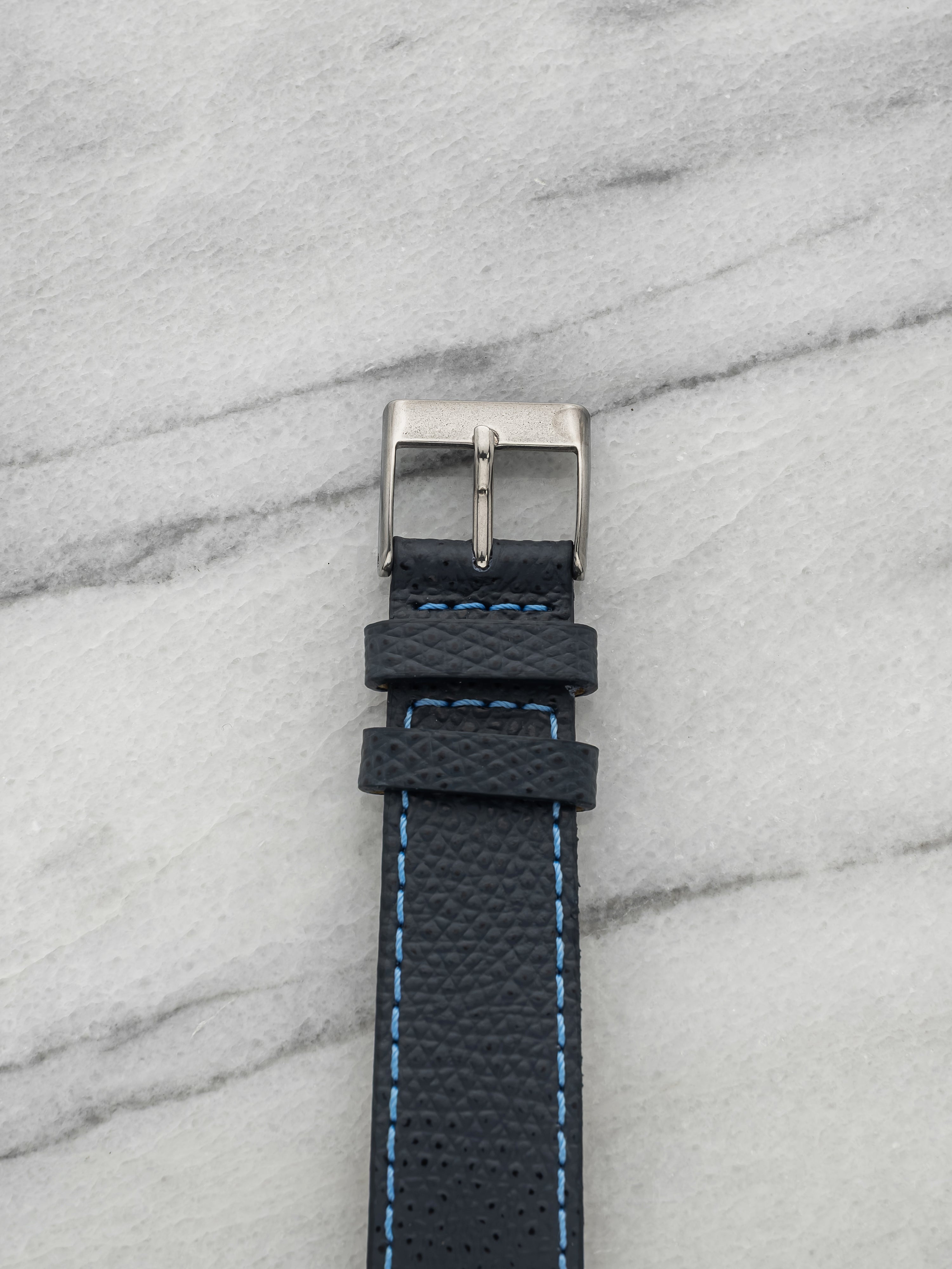1970s Omega Geneve Stainless Steel Blue Sunburst Dial Automatic 35mm