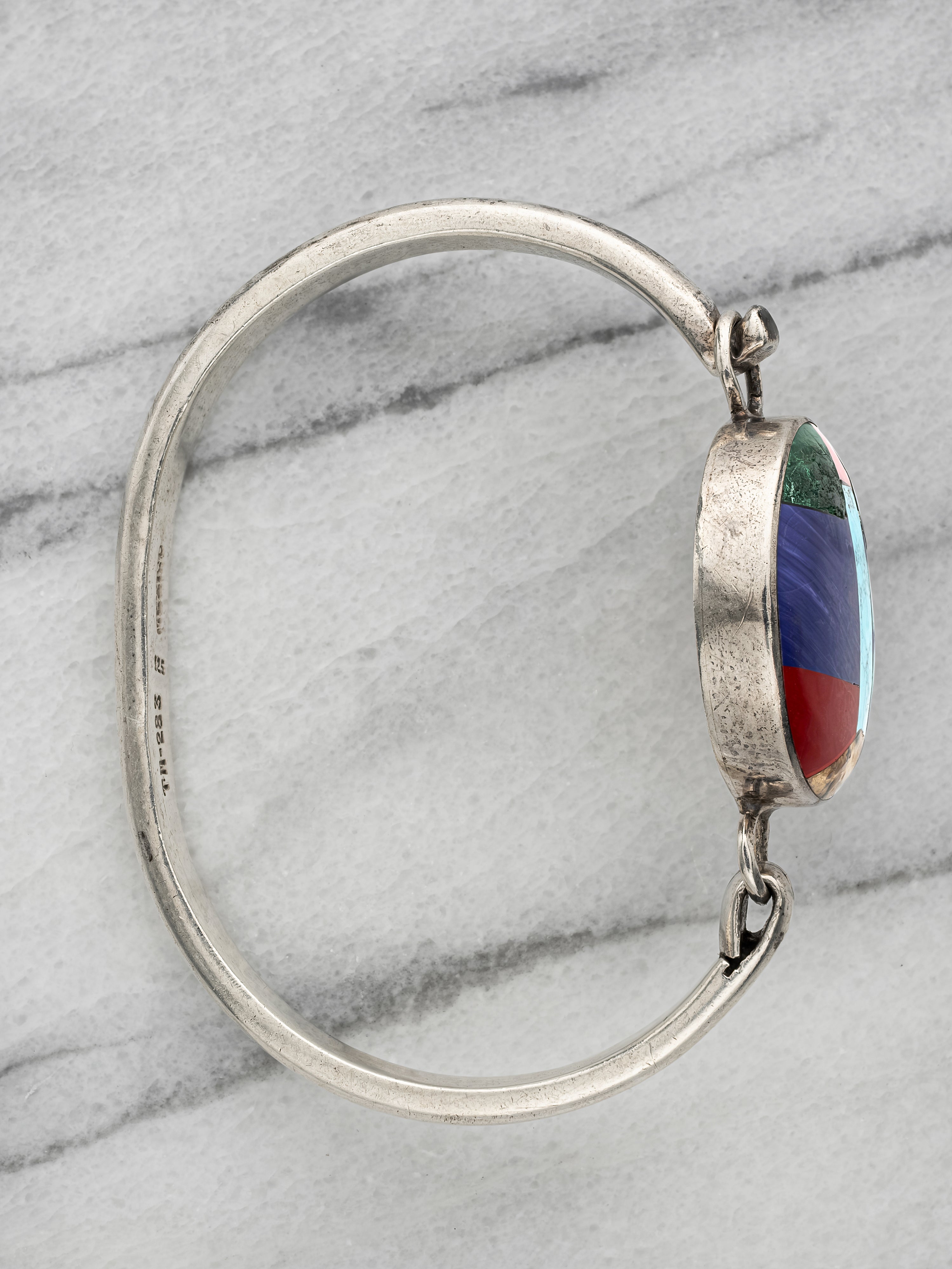 Inlay Gemstone Bracelet Pendant