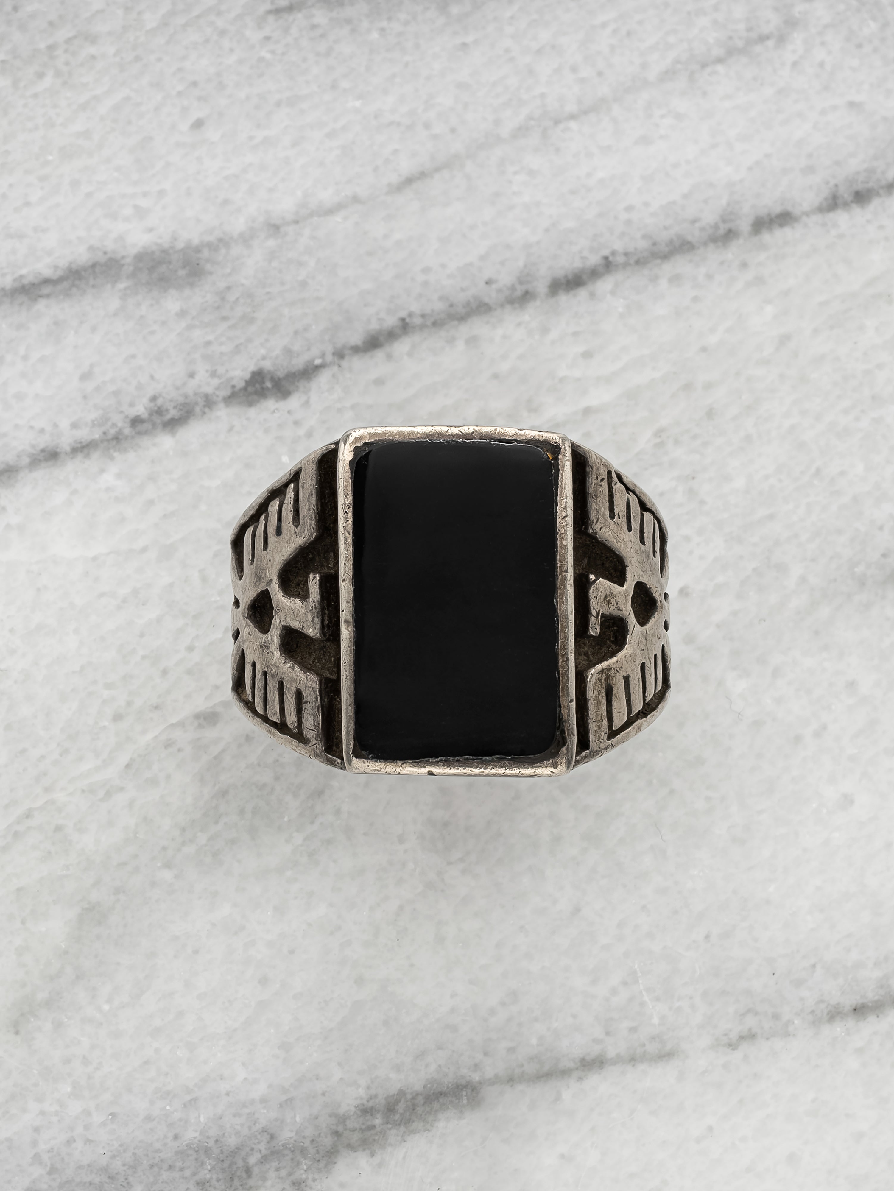 Vintage Signet Ring with Onyx Stone