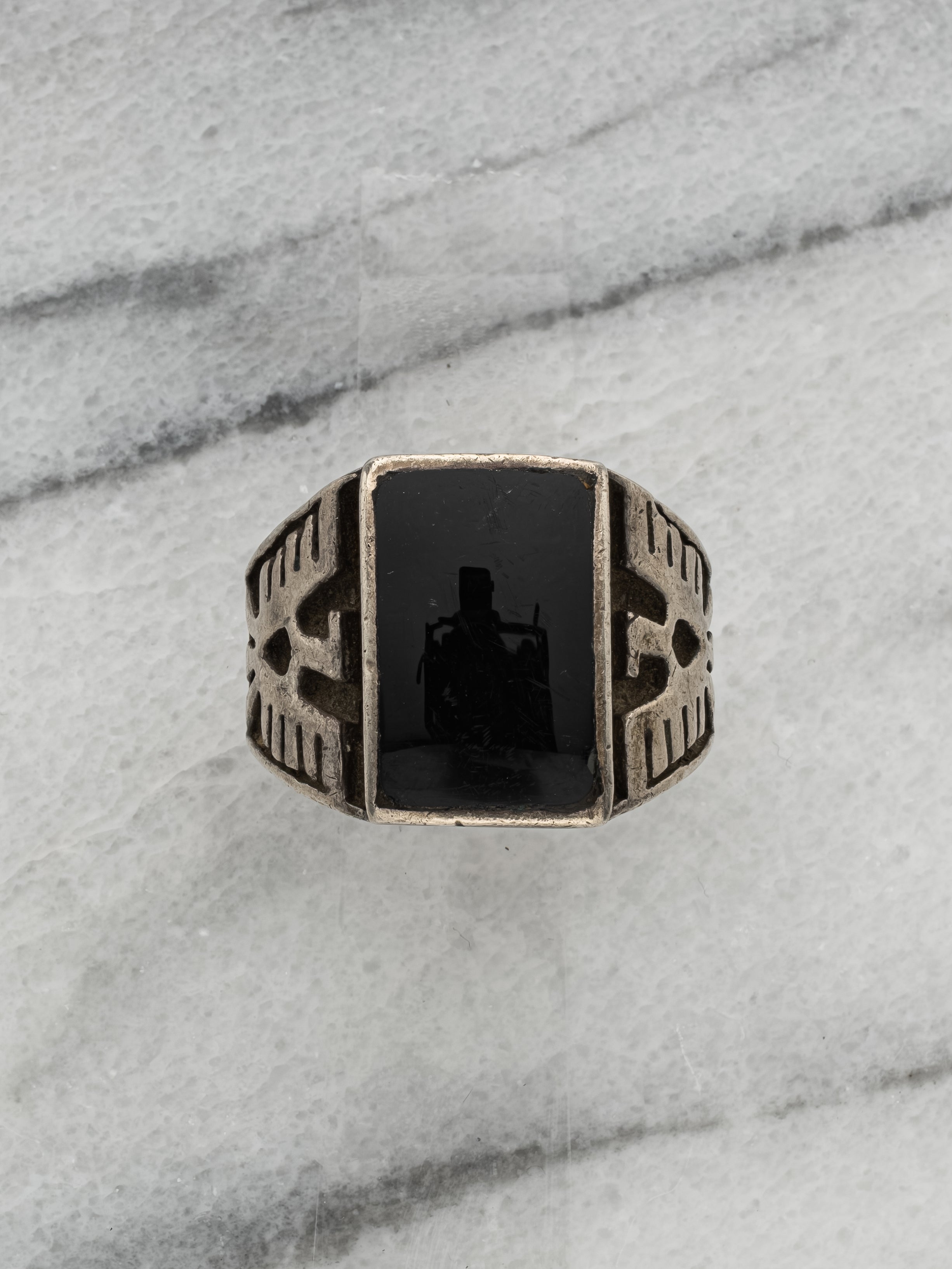 Vintage Signet Ring with Onyx Stone