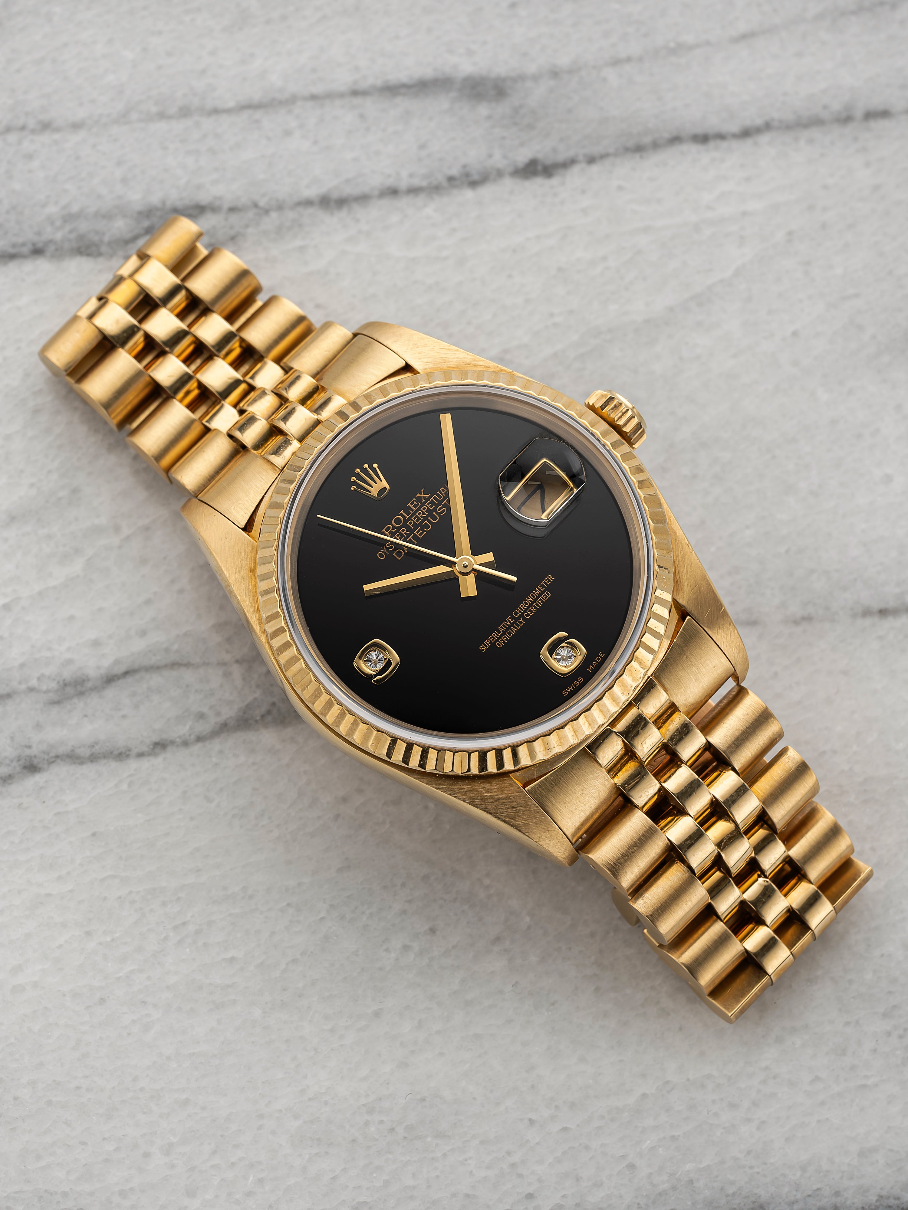 Rolex Datejust 16018 - Onyx Diamond Dial.