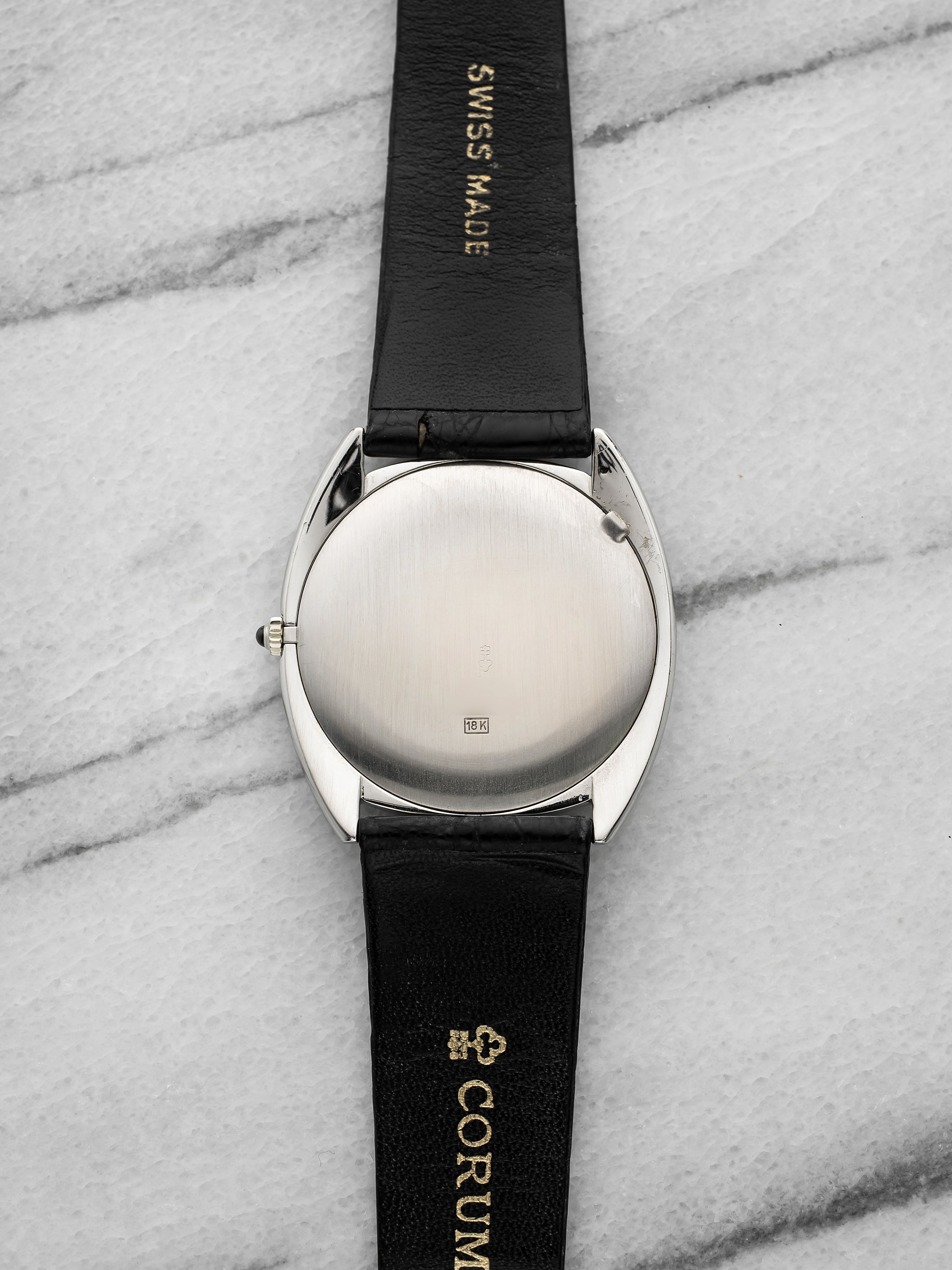 Vintage 1970s Corum Dress Watch 57169 18K WG Mother of Pearl Manual 34 mm