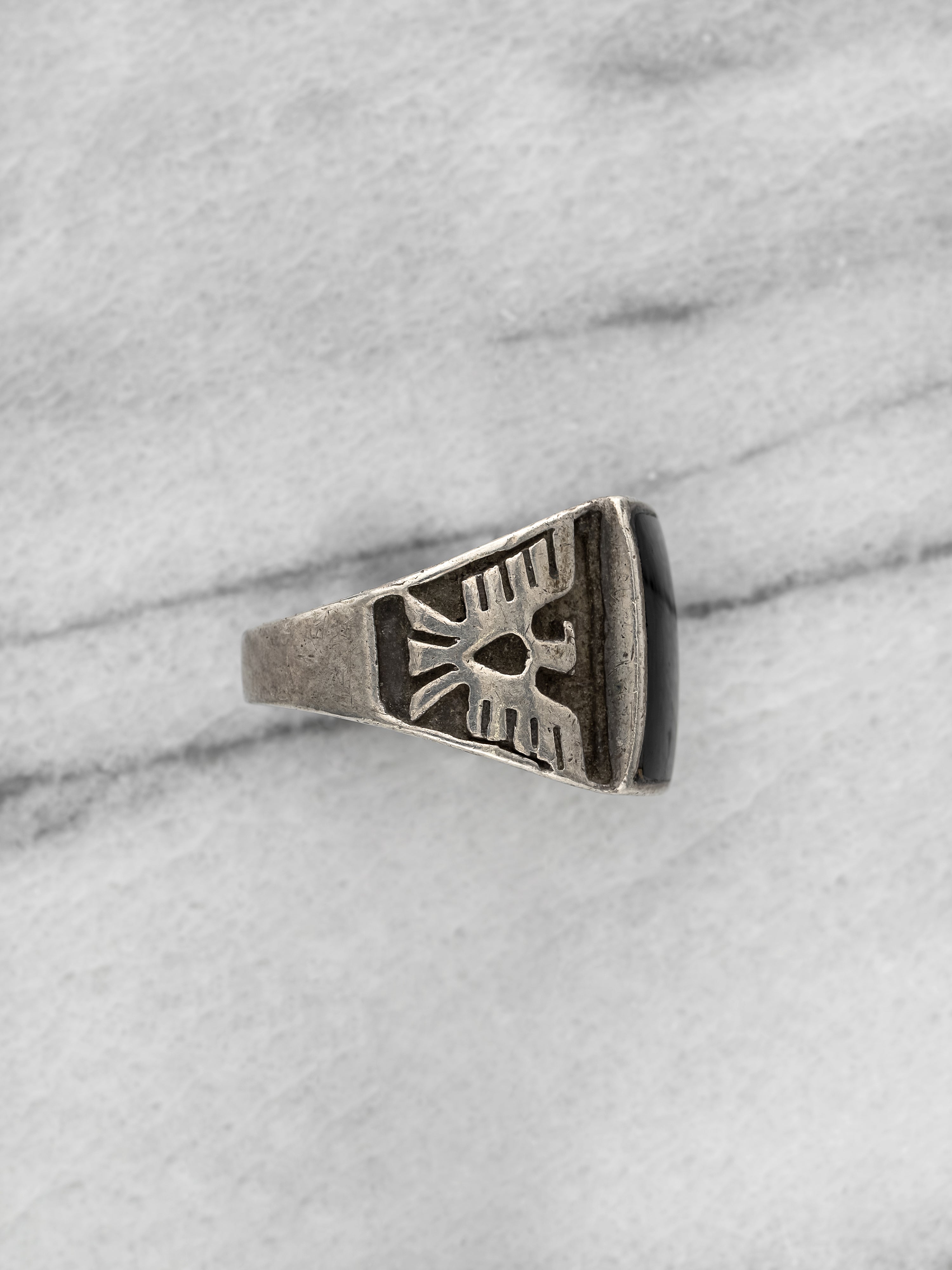 Vintage Signet Ring with Onyx Stone