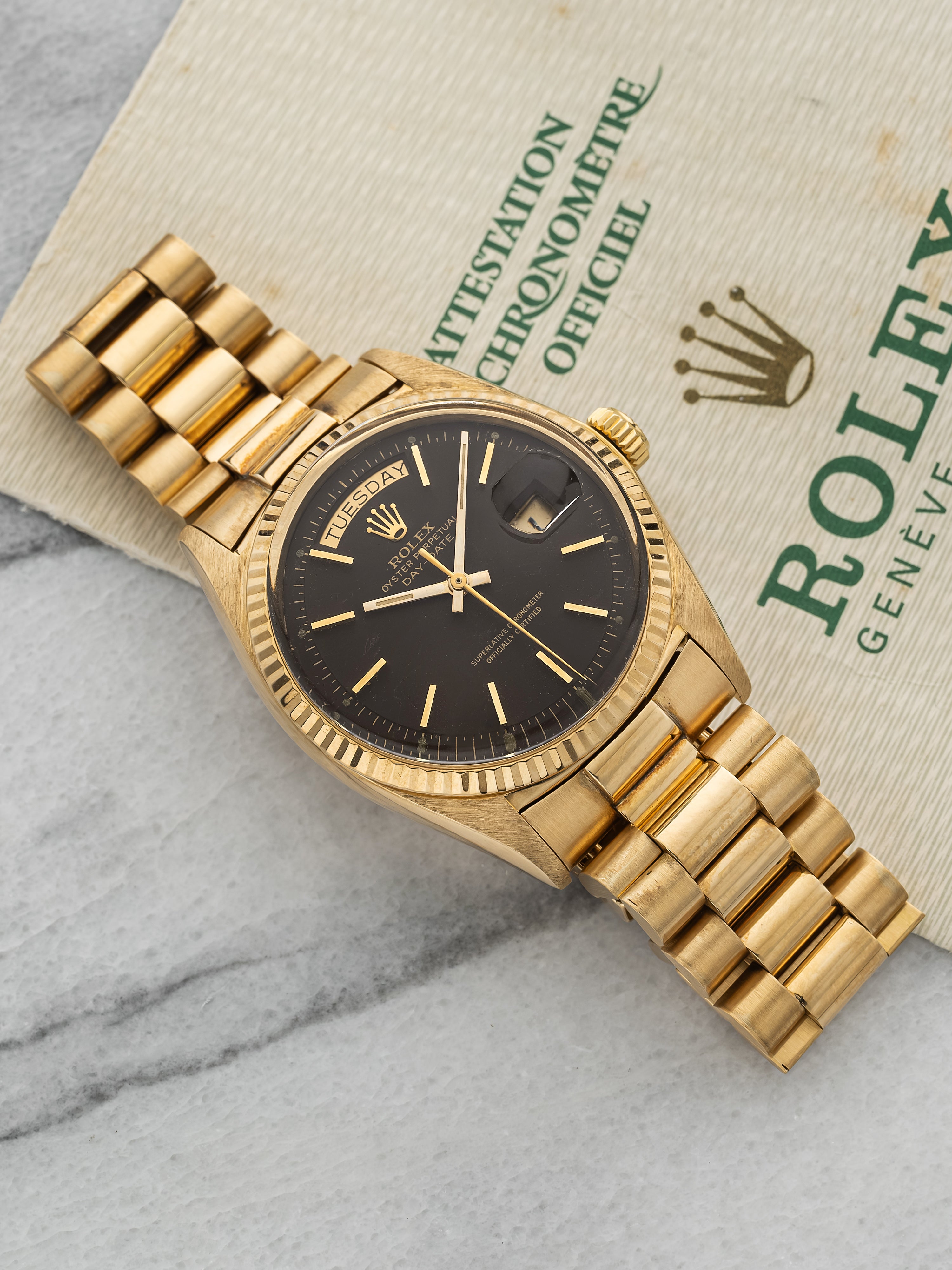 1970 Rolex Day-Date 1803 – 18K Yellow Gold, Brown Dial