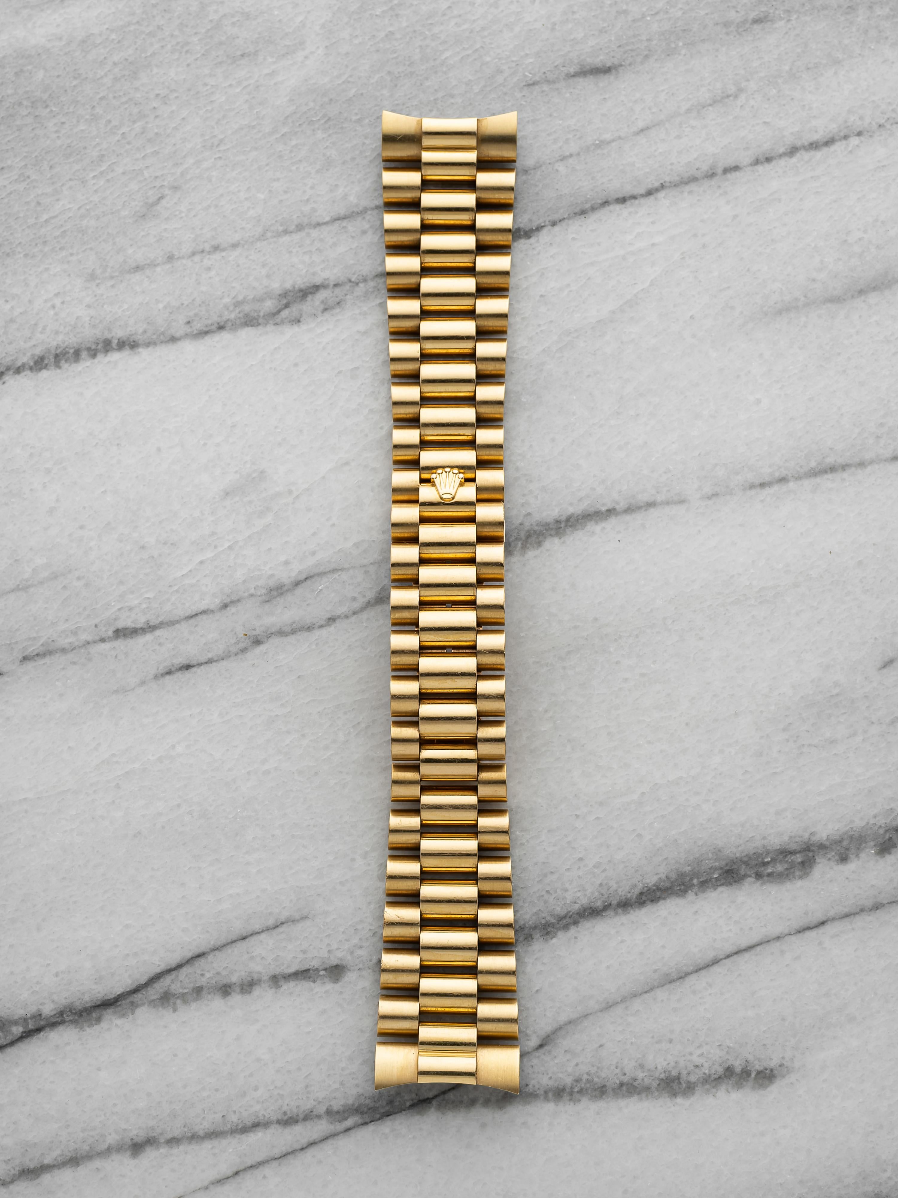 Rolex President 8385 18K Yellow Gold 20mm Bracelet 55B End Links
