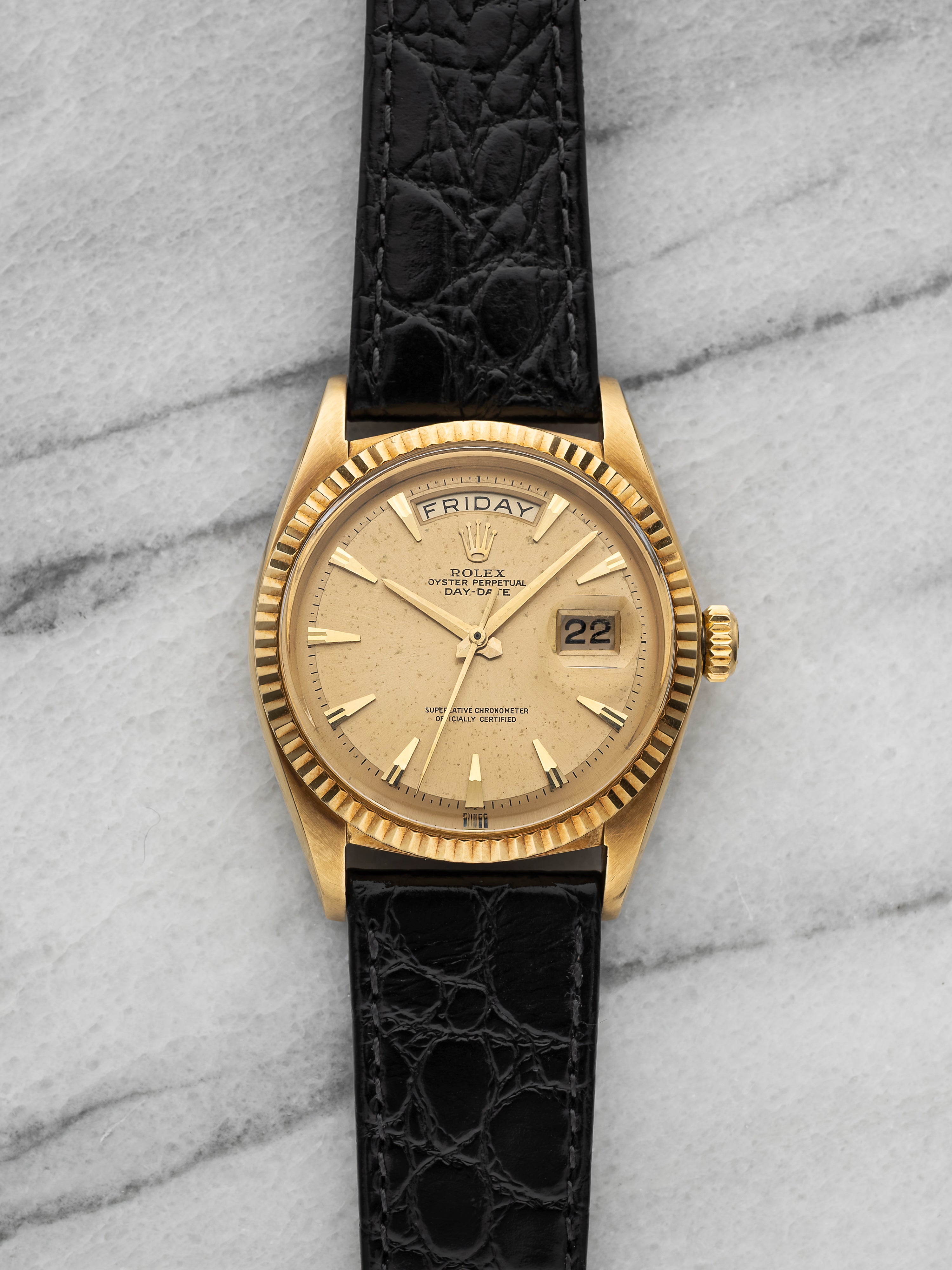 1966 Rolex Day-Date 1803 – Yellow Gold Champagne Claw Dial